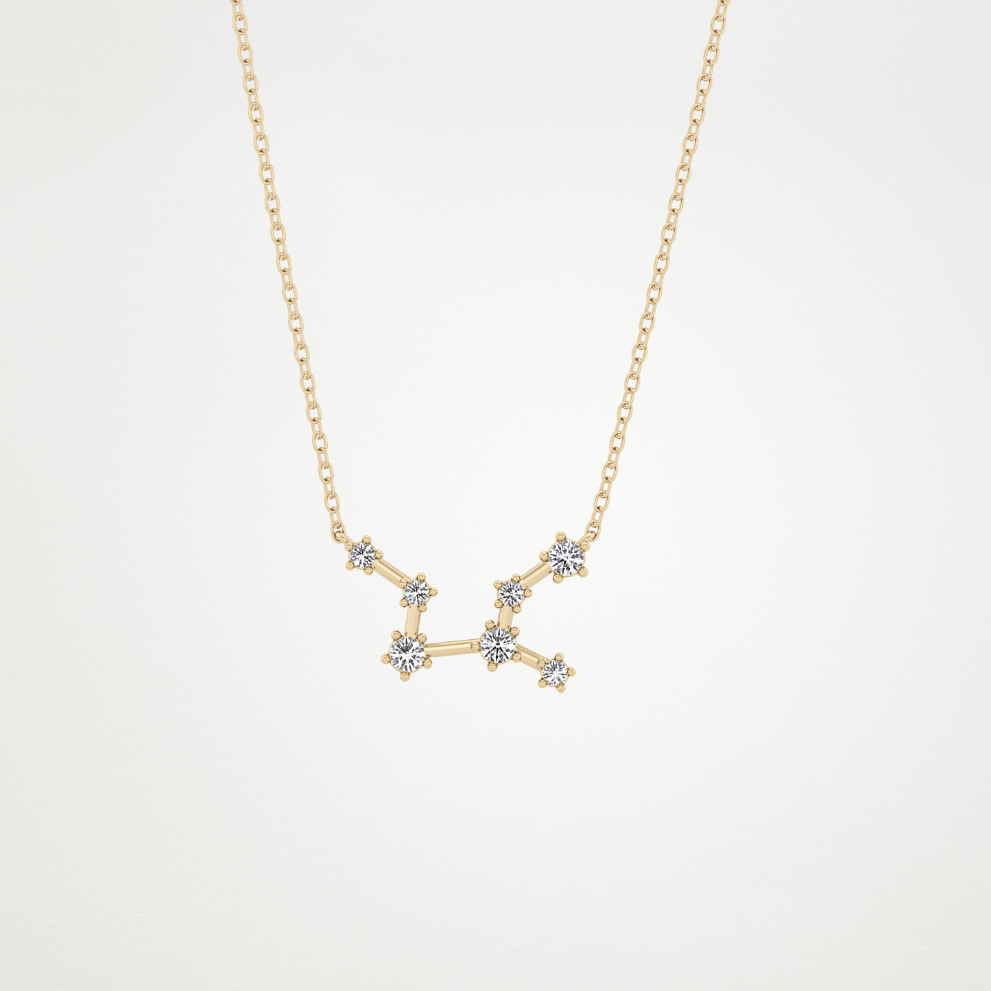 0.103 CT Moissanite Random Necklace in 14K or 18K Solid Gold – DEF Color, VVS Clarity