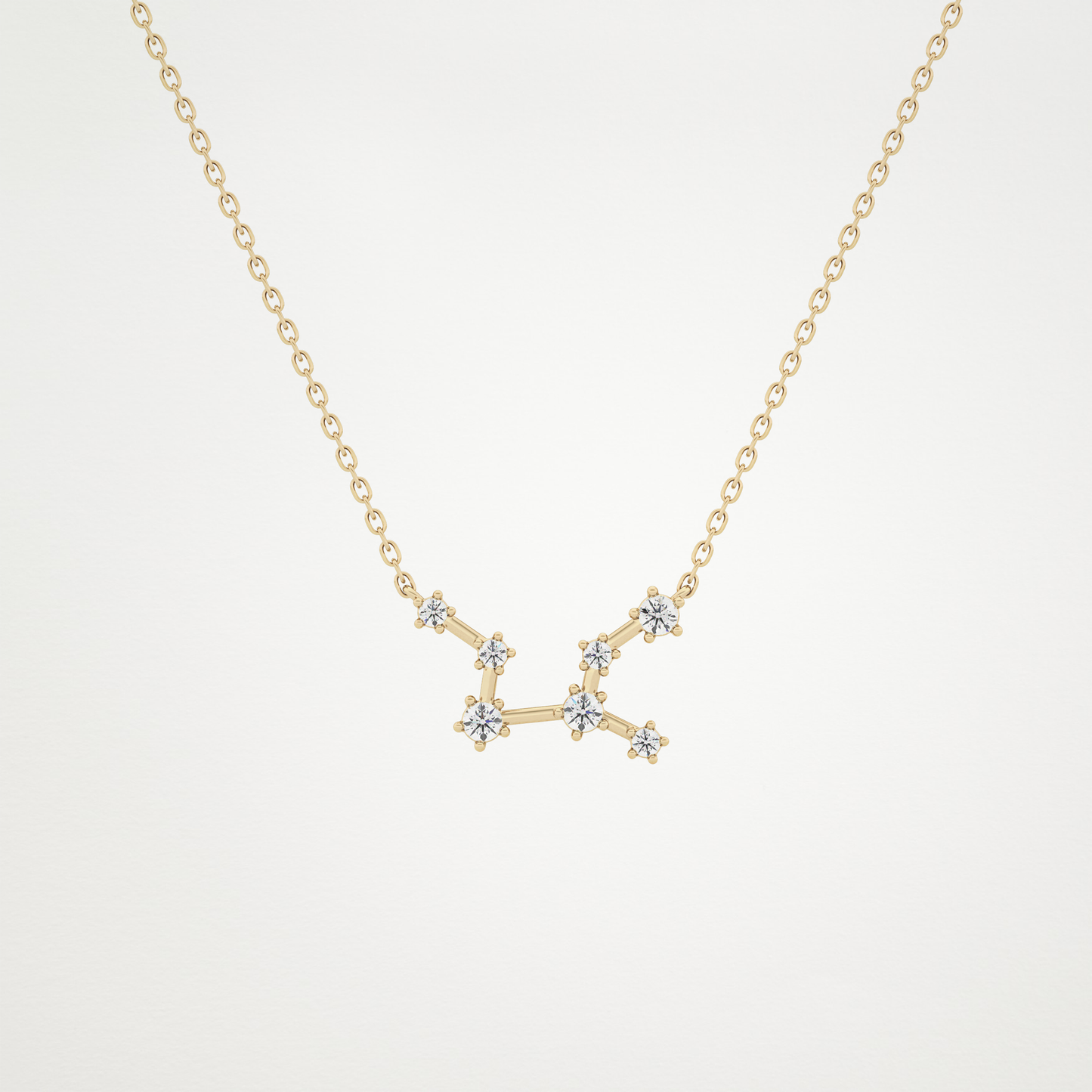 0.103 CT Moissanite Random Necklace in 14K or 18K Solid Gold – DEF Color, VVS Clarity