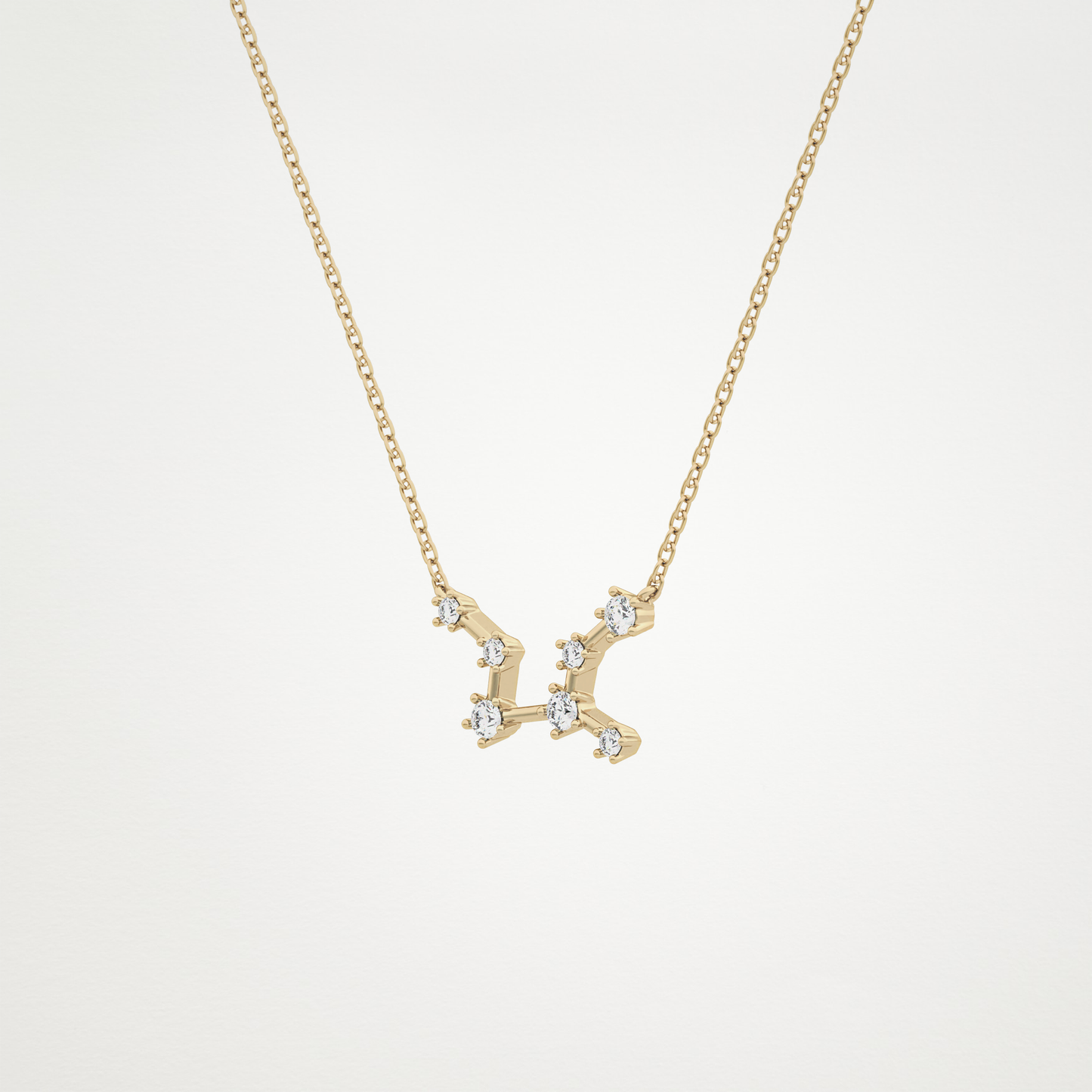 0.103 CT Moissanite Random Necklace in 14K or 18K Solid Gold – DEF Color, VVS Clarity