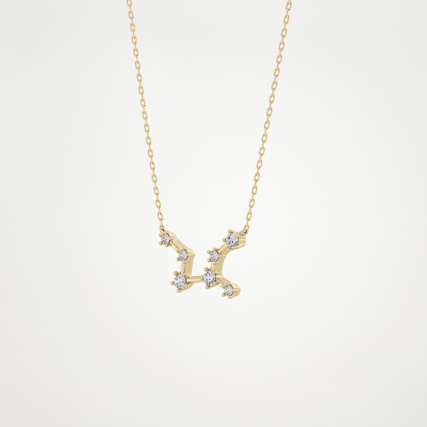 0.103 CT Moissanite Random Necklace in 14K or 18K Solid Gold – DEF Color, VVS Clarity