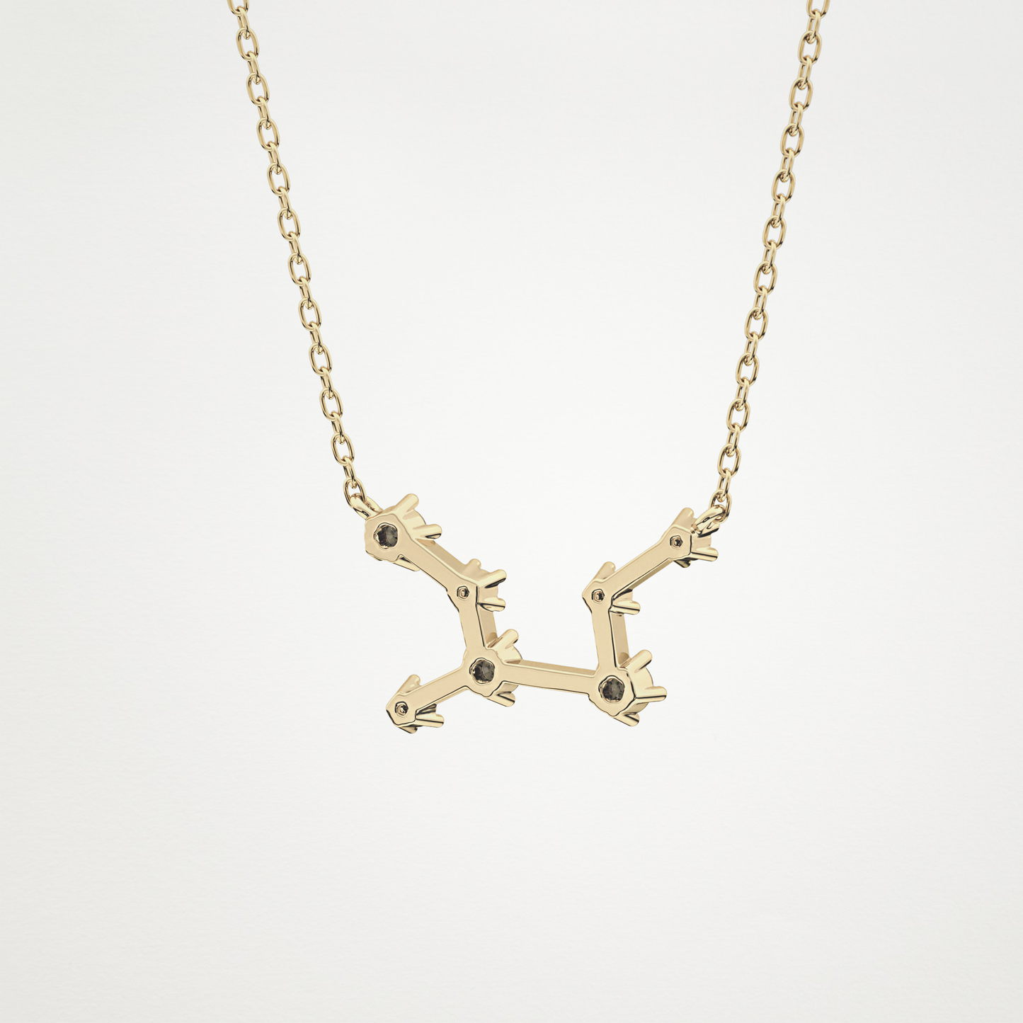 0.103 CT Moissanite Random Necklace in 14K or 18K Solid Gold – DEF Color, VVS Clarity