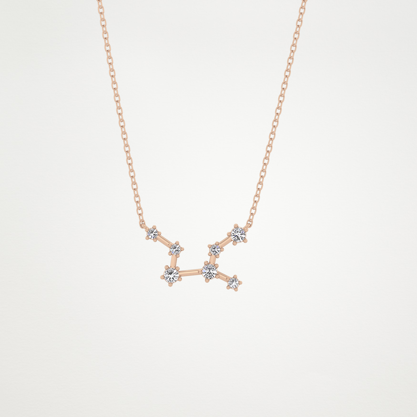 0.103 CT Moissanite Random Necklace in 14K or 18K Solid Gold – DEF Color, VVS Clarity