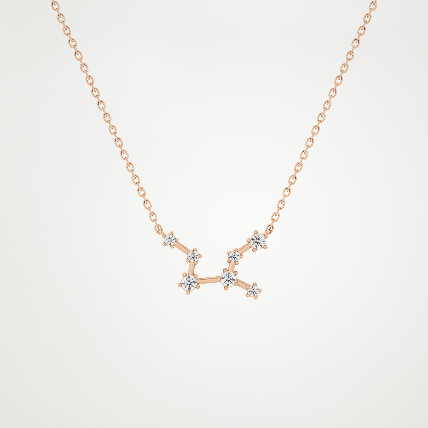 0.103 CT Moissanite Random Necklace in 14K or 18K Solid Gold – DEF Color, VVS Clarity