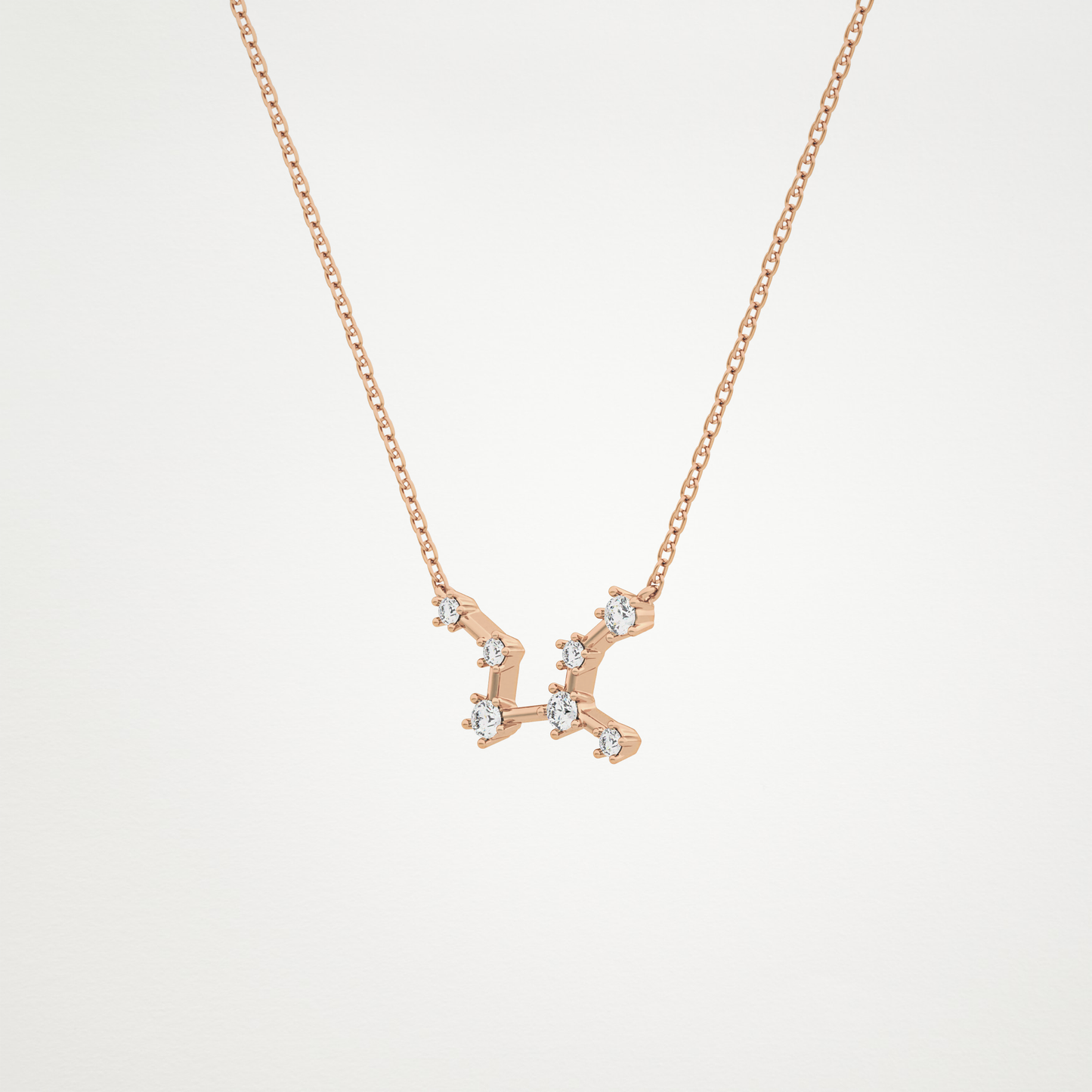 0.103 CT Moissanite Random Necklace in 14K or 18K Solid Gold – DEF Color, VVS Clarity