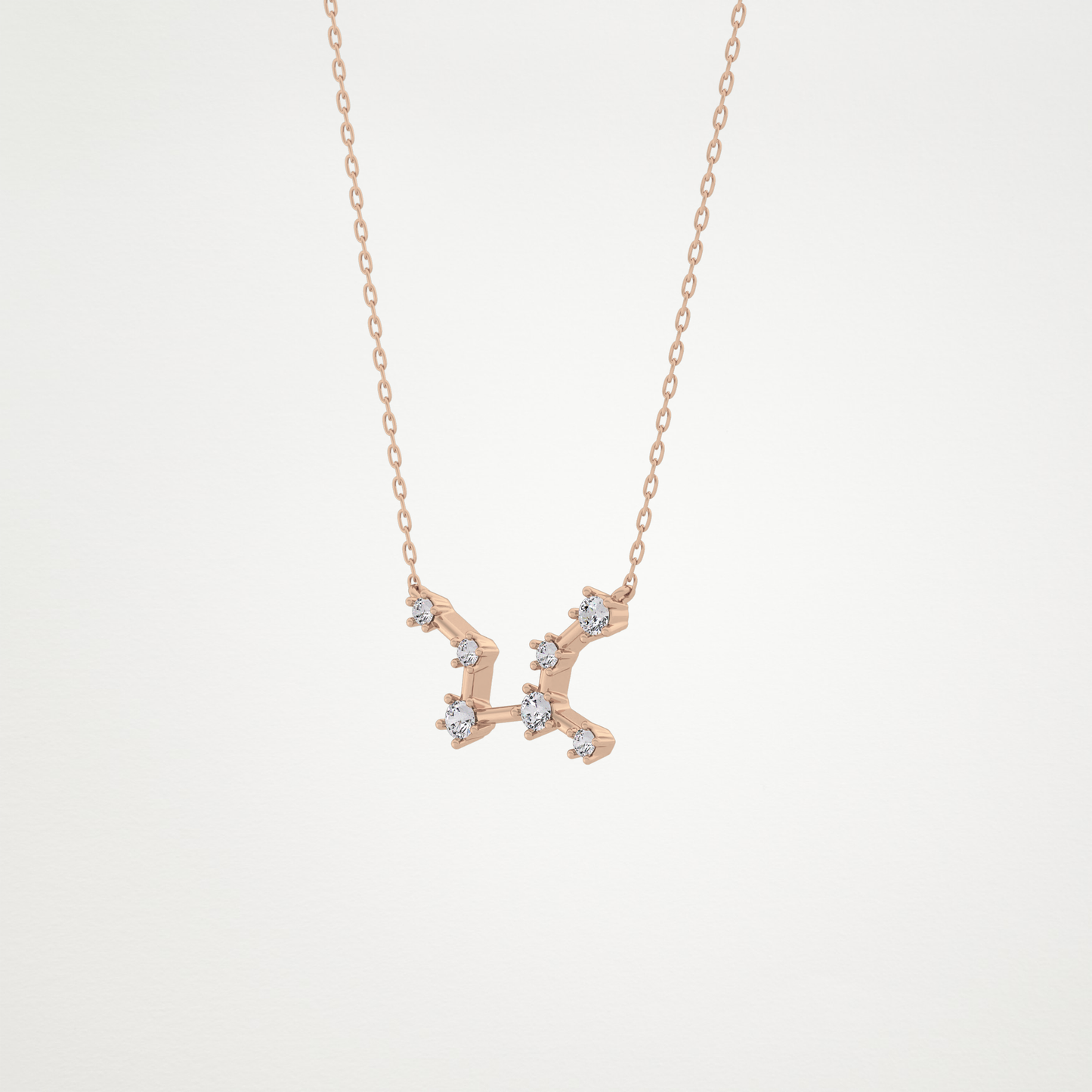 0.103 CT Moissanite Random Necklace in 14K or 18K Solid Gold – DEF Color, VVS Clarity