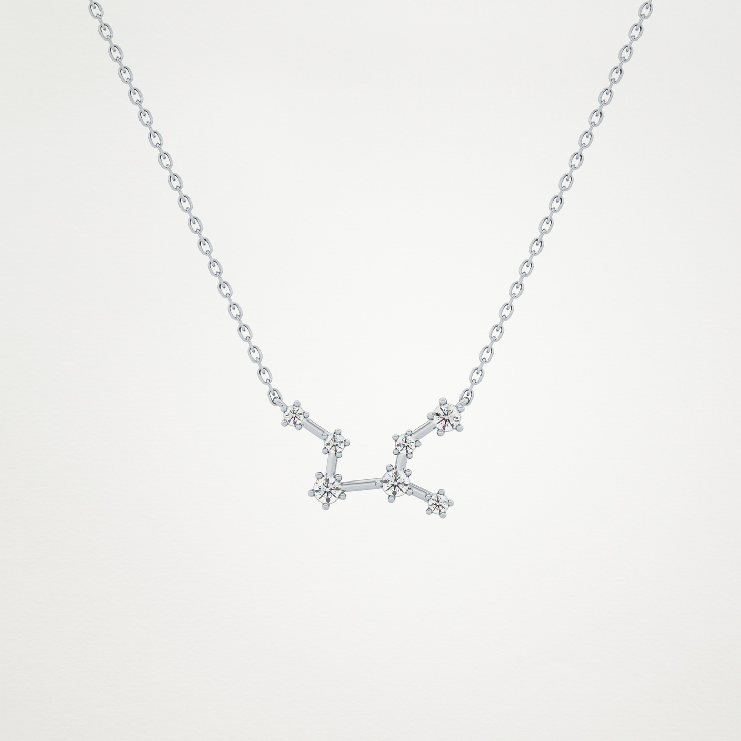0.103 CT Moissanite Random Necklace in 14K or 18K Solid Gold – DEF Color, VVS Clarity
