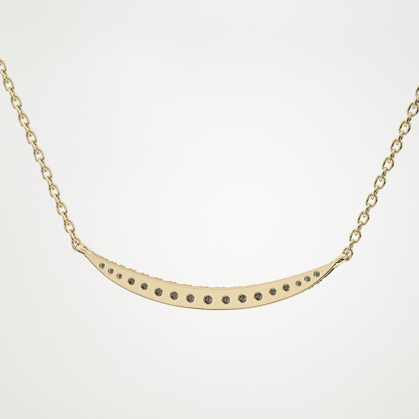 0.91 CT Moissanite Smile Necklace in 14K or 18K Solid Gold – DEF Color, VVS Clarity