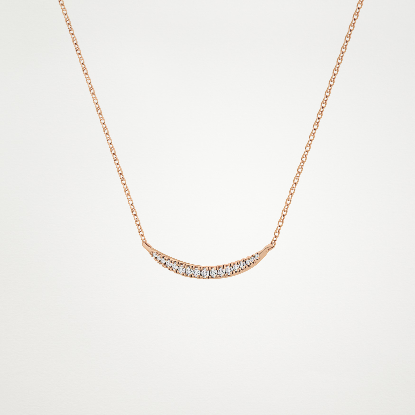 0.91 CT Moissanite Smile Necklace in 14K or 18K Solid Gold – DEF Color, VVS Clarity