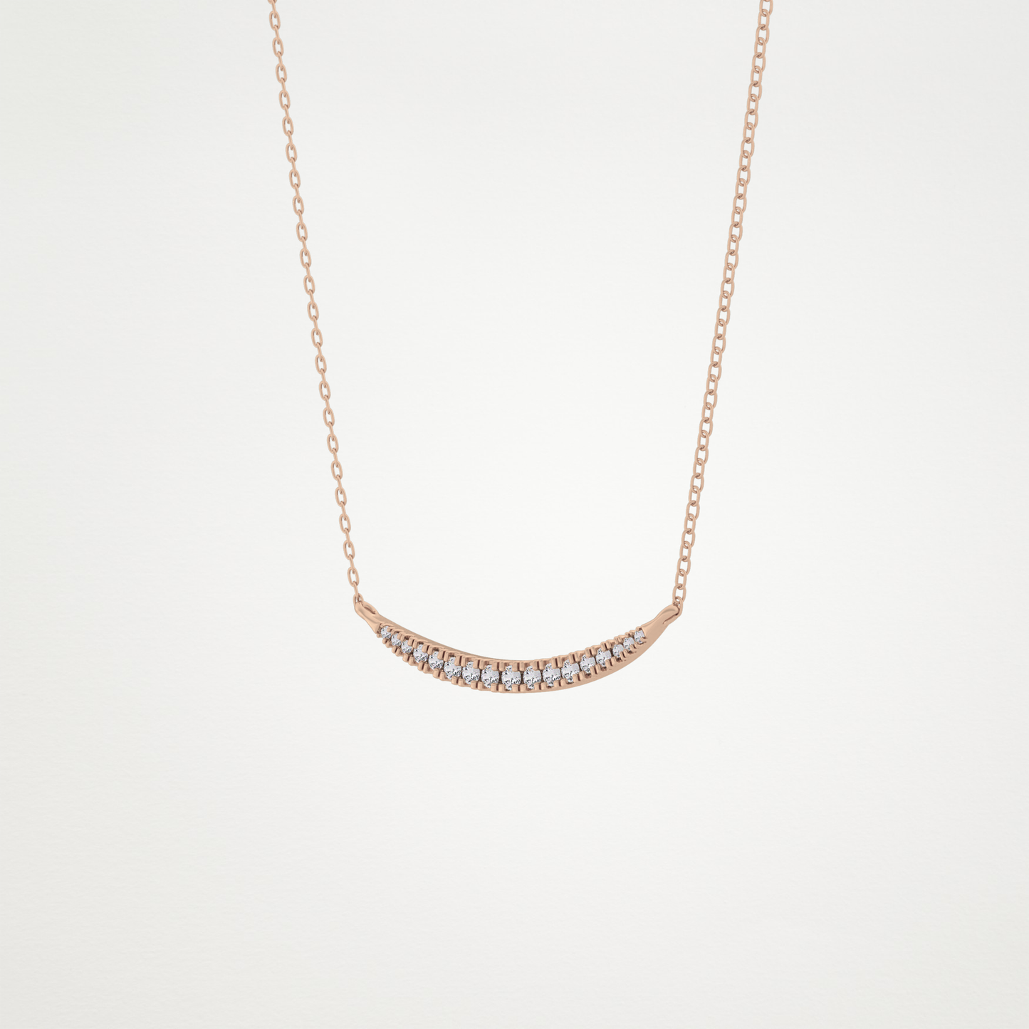 0.91 CT Moissanite Smile Necklace in 14K or 18K Solid Gold – DEF Color, VVS Clarity