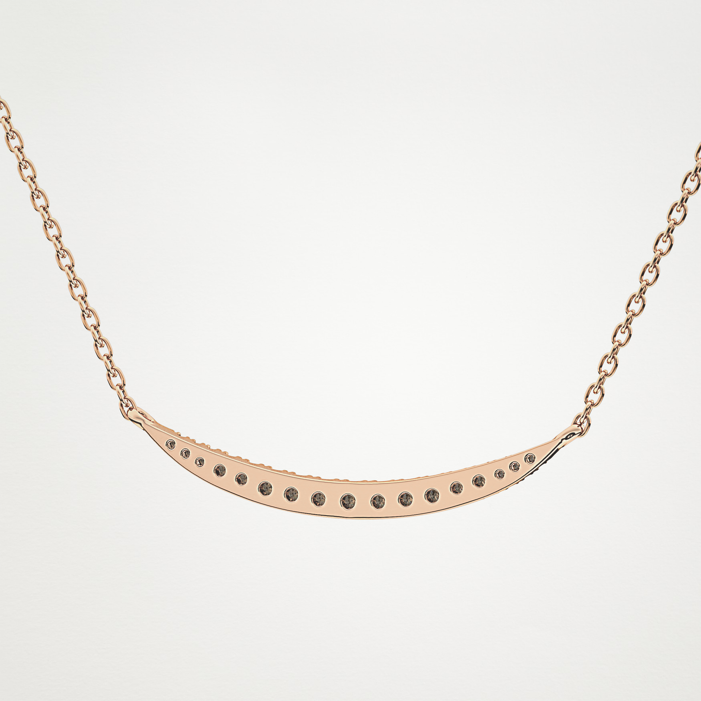 0.91 CT Moissanite Smile Necklace in 14K or 18K Solid Gold – DEF Color, VVS Clarity