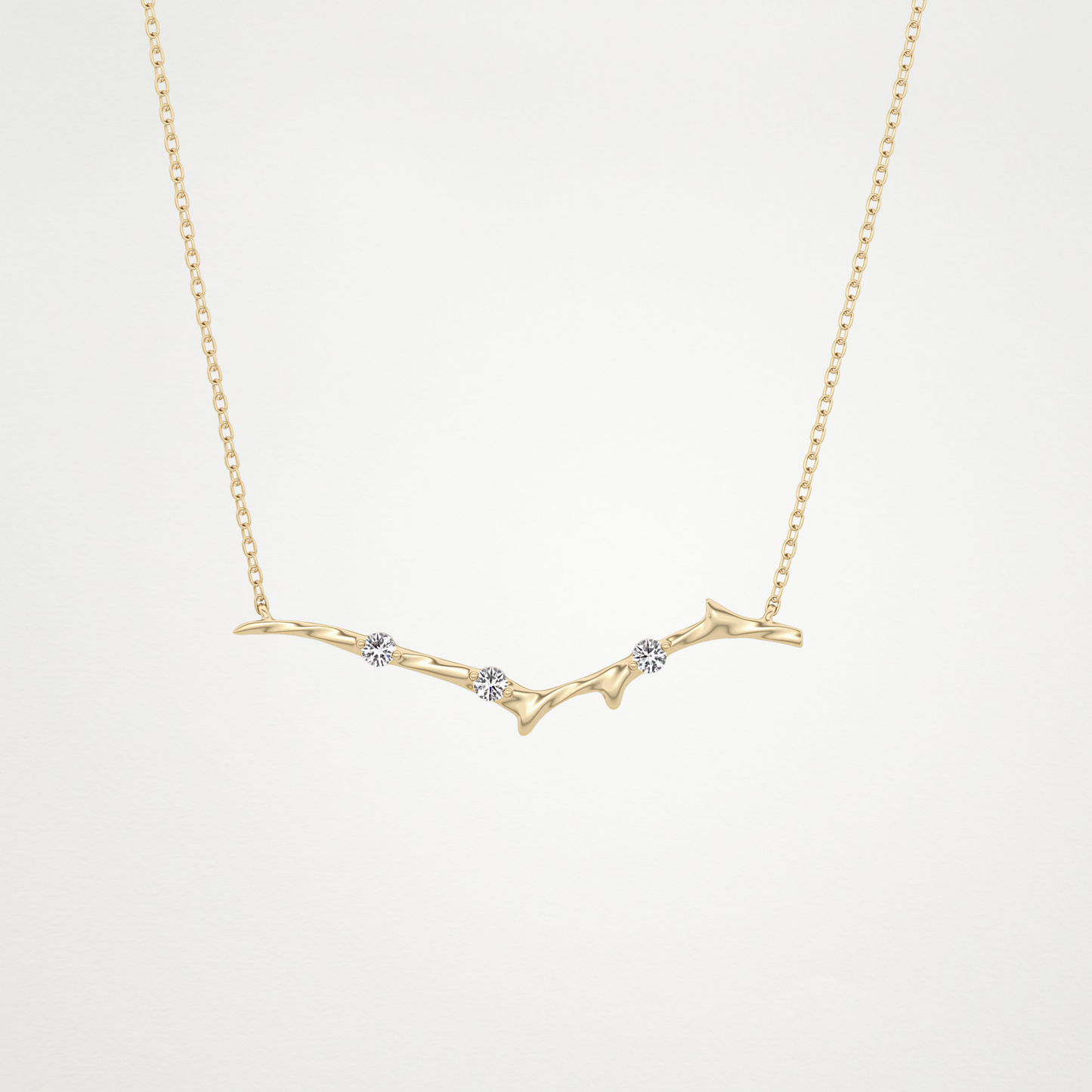 0.7 CT Moissanite Random Necklace in 14K or 18K Solid Gold – DEF Color, VVS Clarity