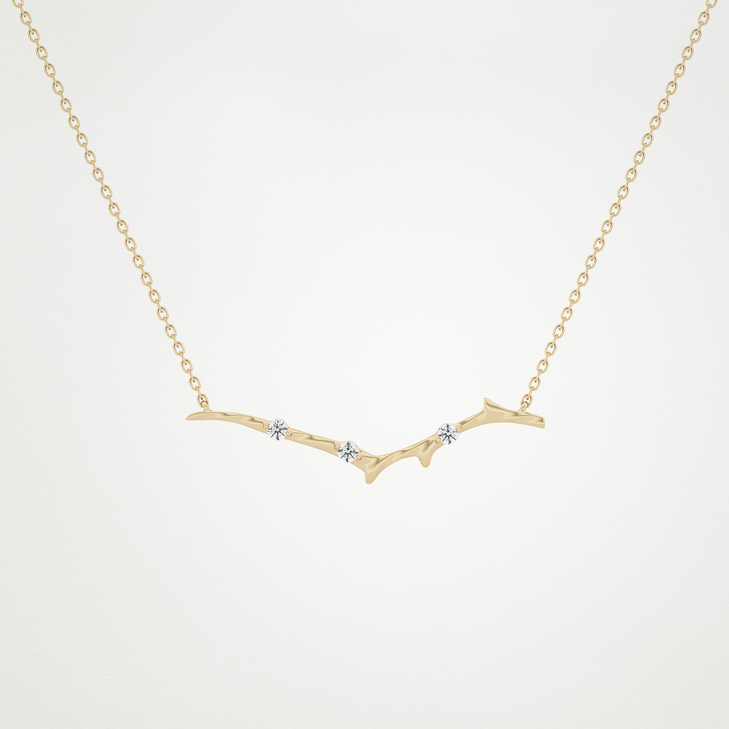 0.7 CT Moissanite Random Necklace in 14K or 18K Solid Gold – DEF Color, VVS Clarity