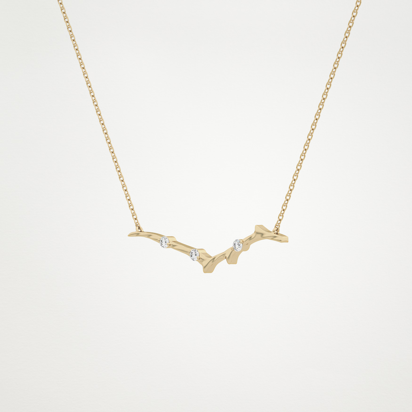0.7 CT Moissanite Random Necklace in 14K or 18K Solid Gold – DEF Color, VVS Clarity