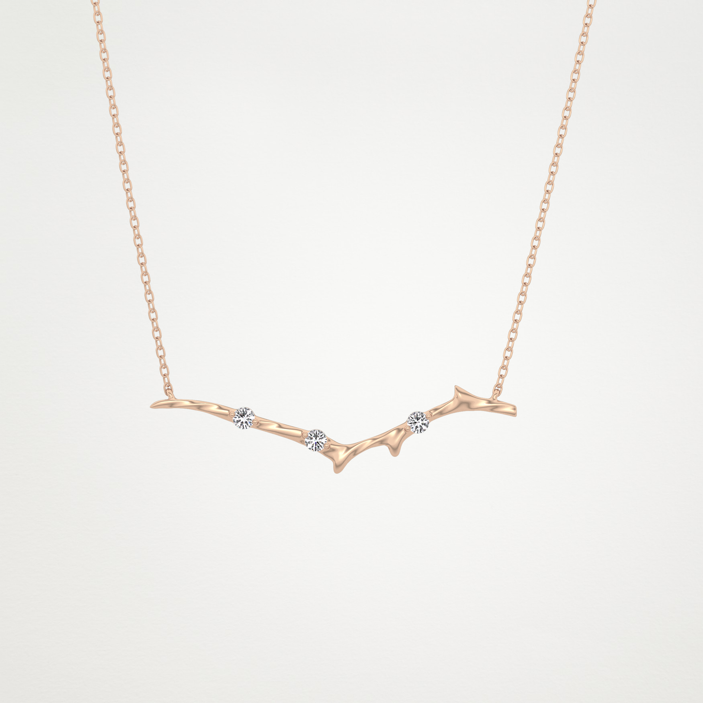 0.7 CT Moissanite Random Necklace in 14K or 18K Solid Gold – DEF Color, VVS Clarity