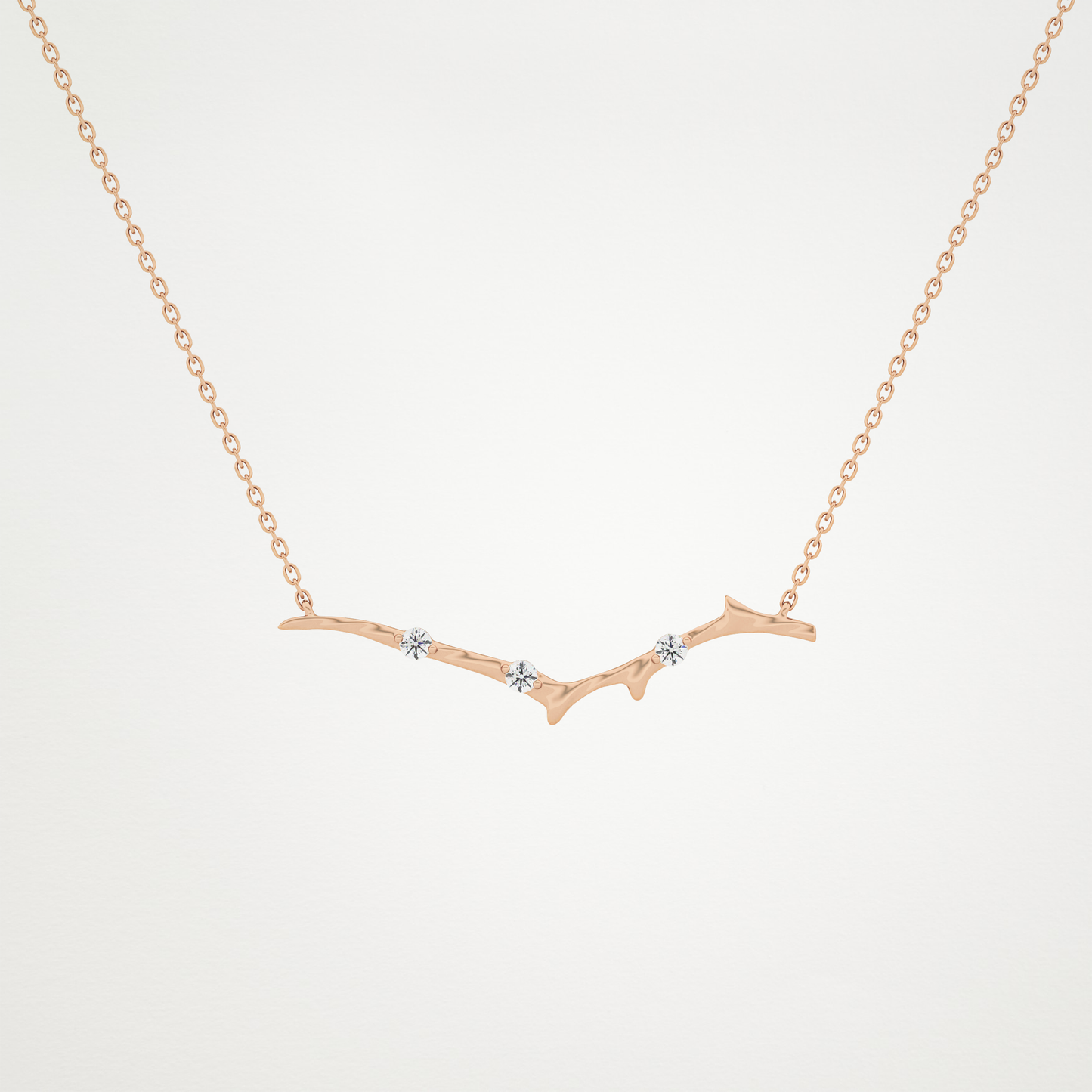 0.7 CT Moissanite Random Necklace in 14K or 18K Solid Gold – DEF Color, VVS Clarity