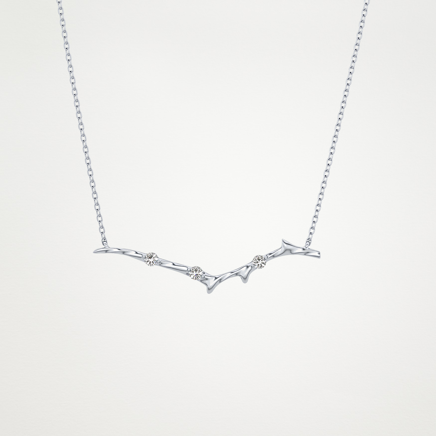 0.7 CT Moissanite Random Necklace in 14K or 18K Solid Gold – DEF Color, VVS Clarity