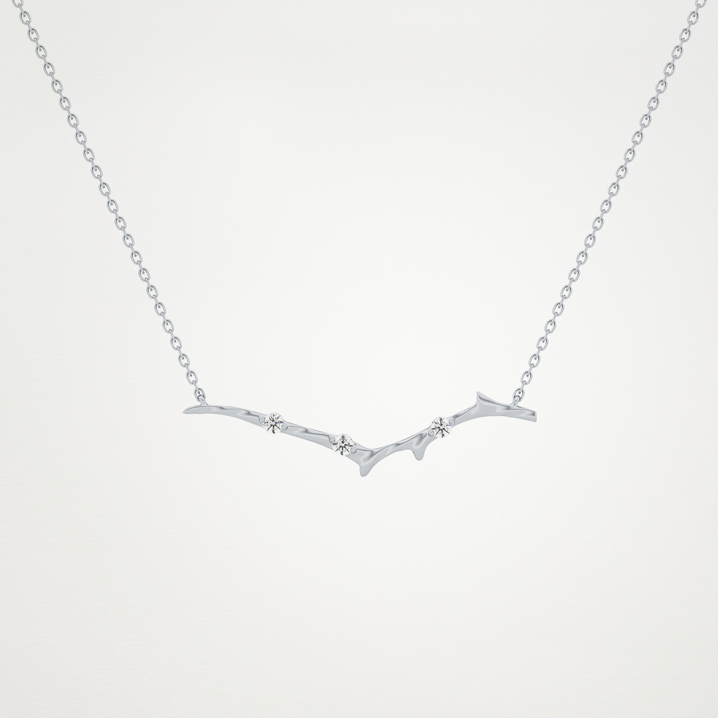 0.7 CT Moissanite Random Necklace in 14K or 18K Solid Gold – DEF Color, VVS Clarity