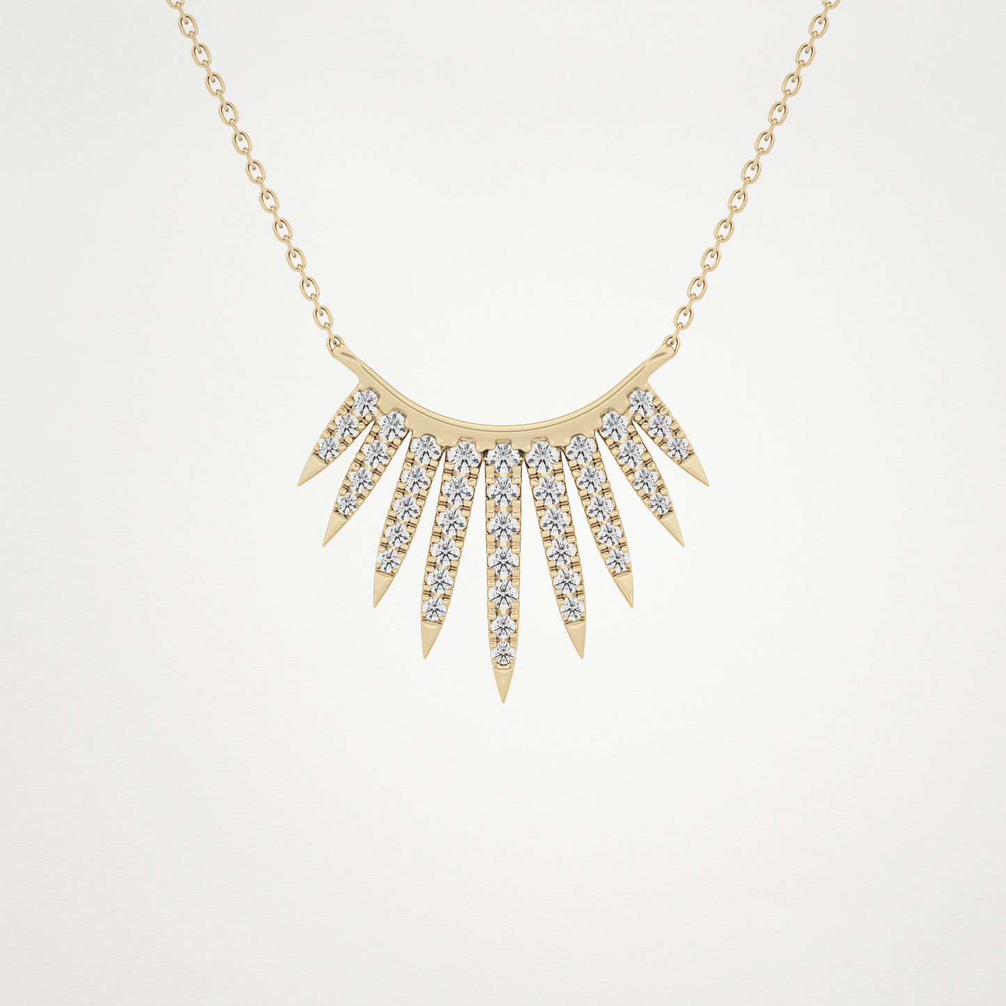 0.426 CT Moissanite Random Necklace in 14K or 18K Solid Gold – DEF Color, VVS Clarity