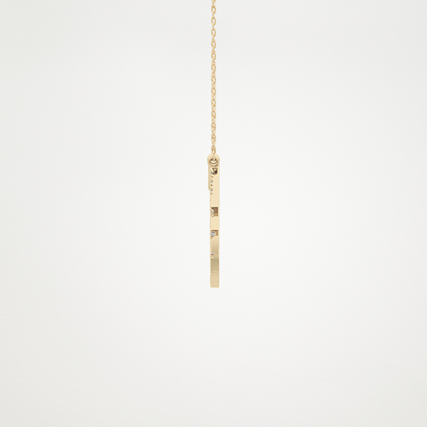 0.426 CT Moissanite Random Necklace in 14K or 18K Solid Gold – DEF Color, VVS Clarity