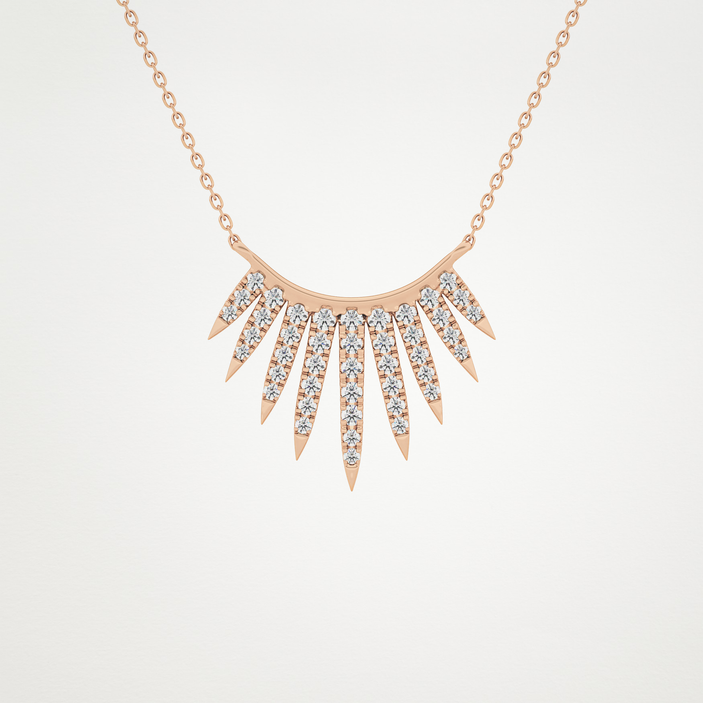 0.426 CT Moissanite Random Necklace in 14K or 18K Solid Gold – DEF Color, VVS Clarity