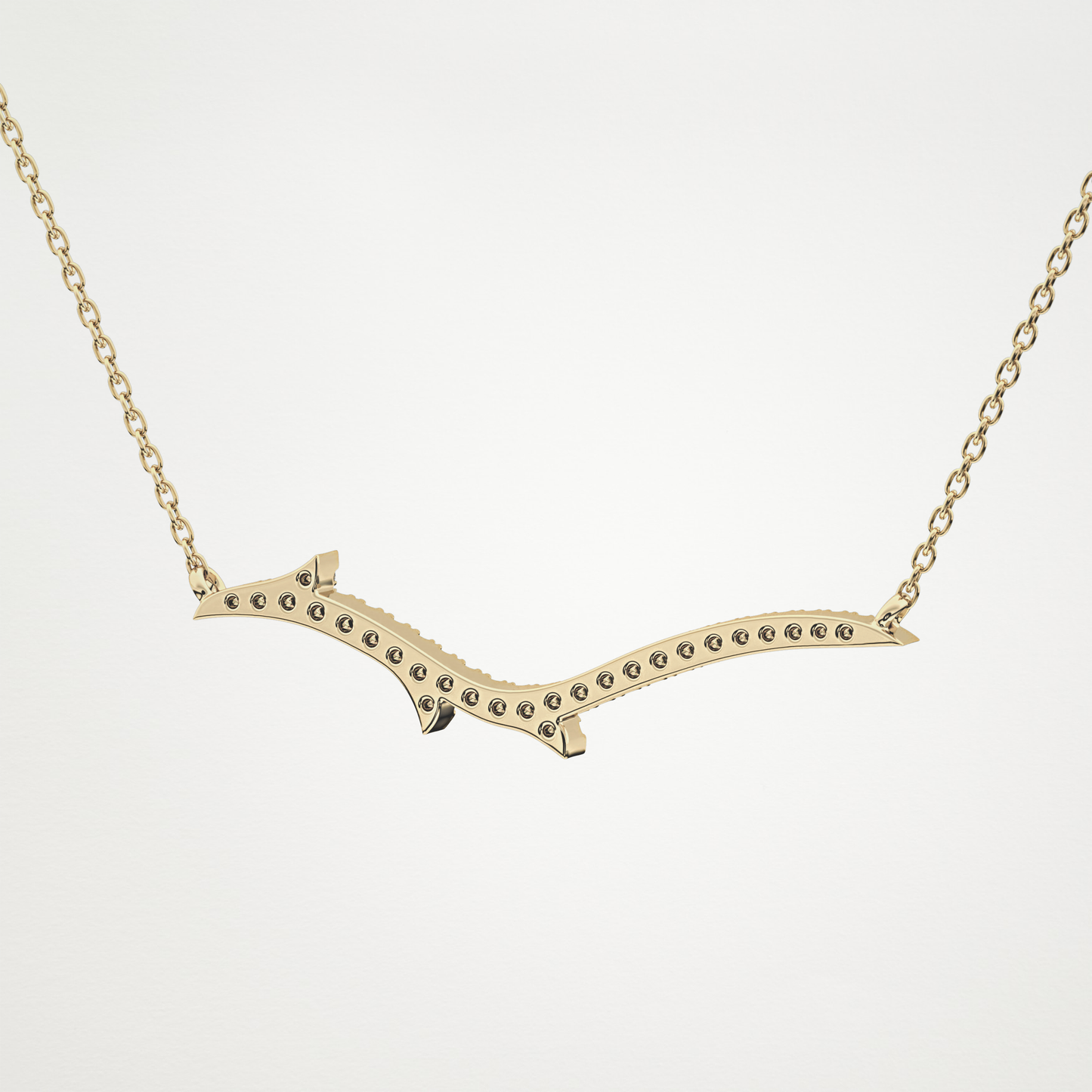 0.123 CT Moissanite Random Necklace in 14K or 18K Solid Gold – DEF Color, VVS Clarity