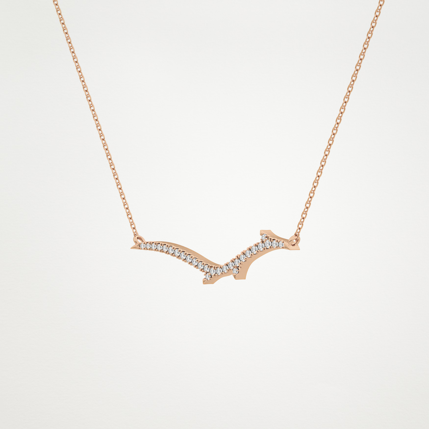 0.123 CT Moissanite Random Necklace in 14K or 18K Solid Gold – DEF Color, VVS Clarity