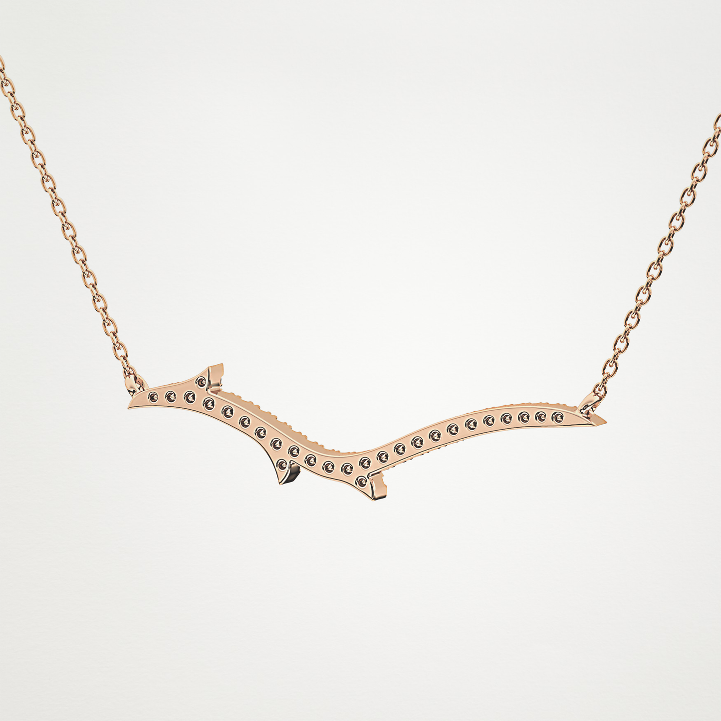 0.123 CT Moissanite Random Necklace in 14K or 18K Solid Gold – DEF Color, VVS Clarity