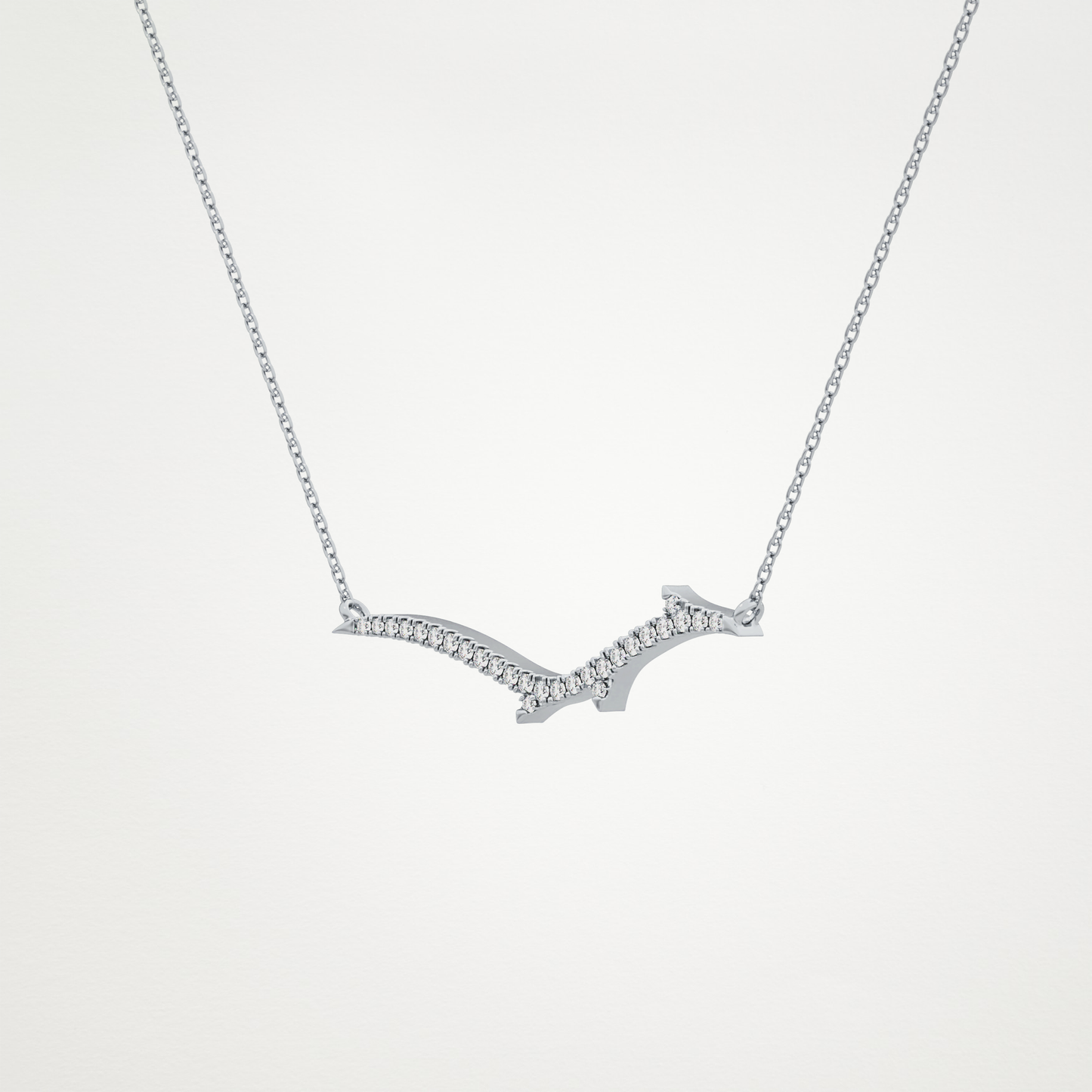 0.123 CT Moissanite Random Necklace in 14K or 18K Solid Gold – DEF Color, VVS Clarity