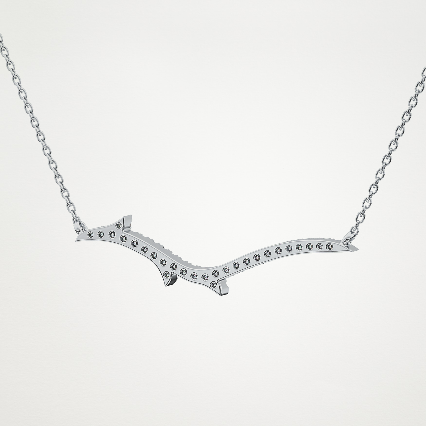 0.123 CT Moissanite Random Necklace in 14K or 18K Solid Gold – DEF Color, VVS Clarity