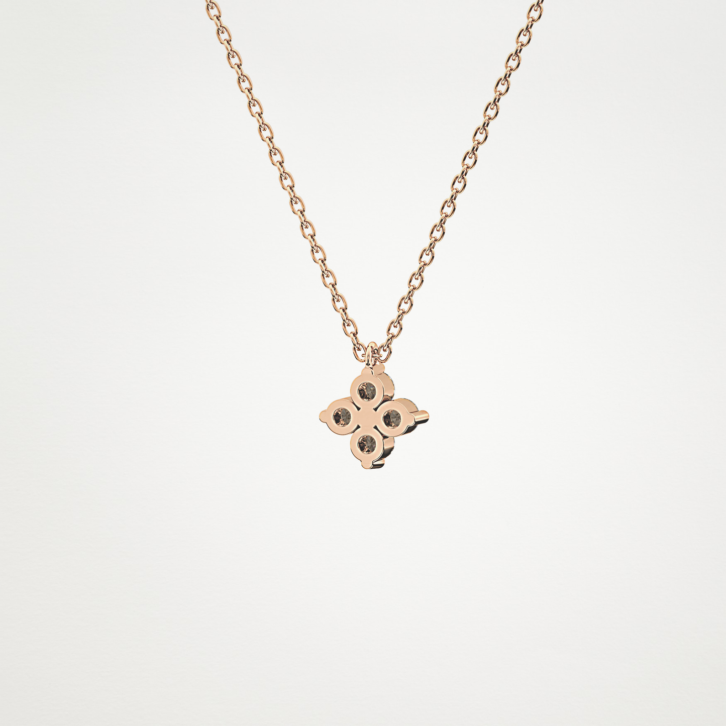 0.16 CT Moissanite Flower Necklace in 14K or 18K Solid Gold – DEF Color, VVS Clarity