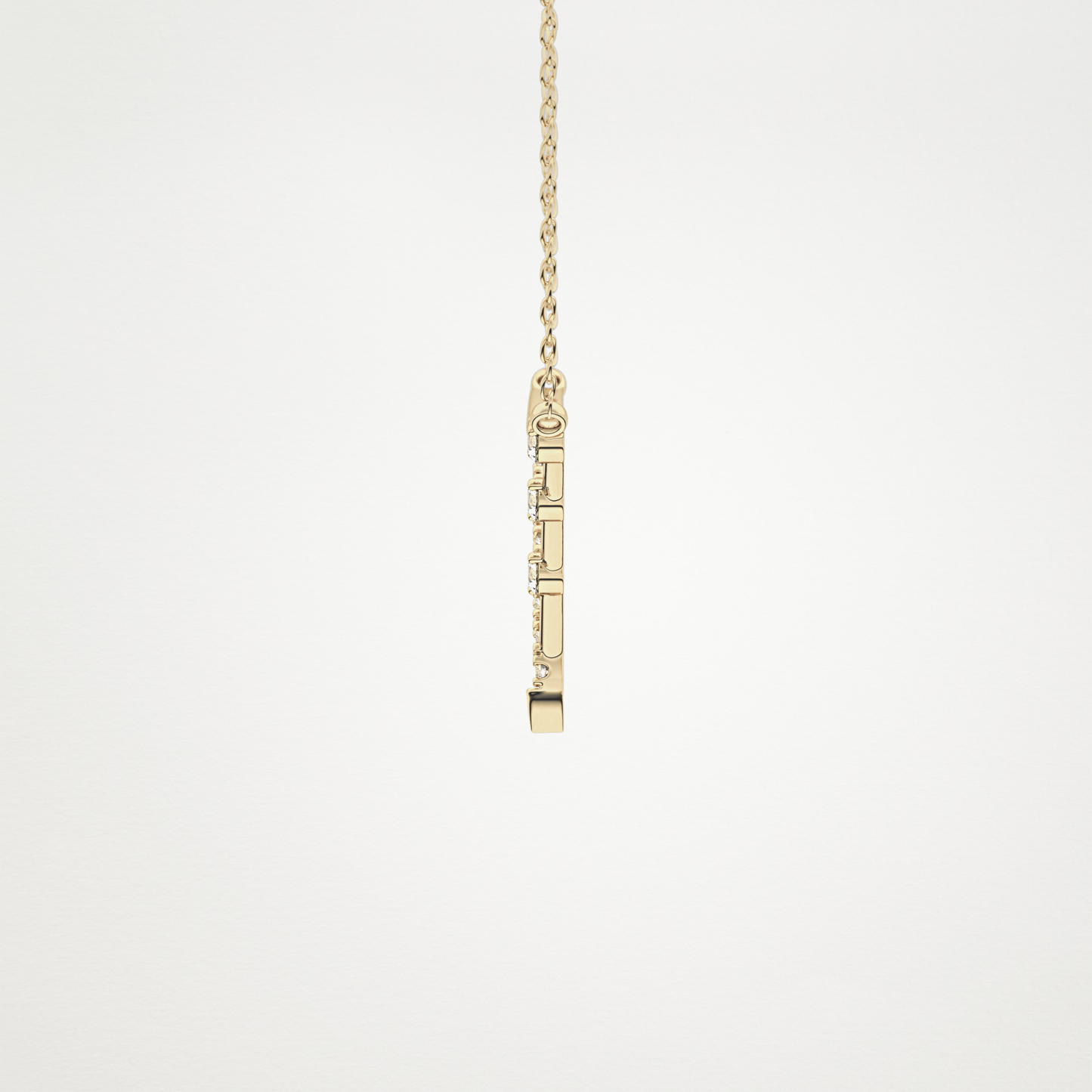 0.128 CT Moissanite V Bar Necklace in 14K or 18K Solid Gold – DEF Color, VVS Clarity 12