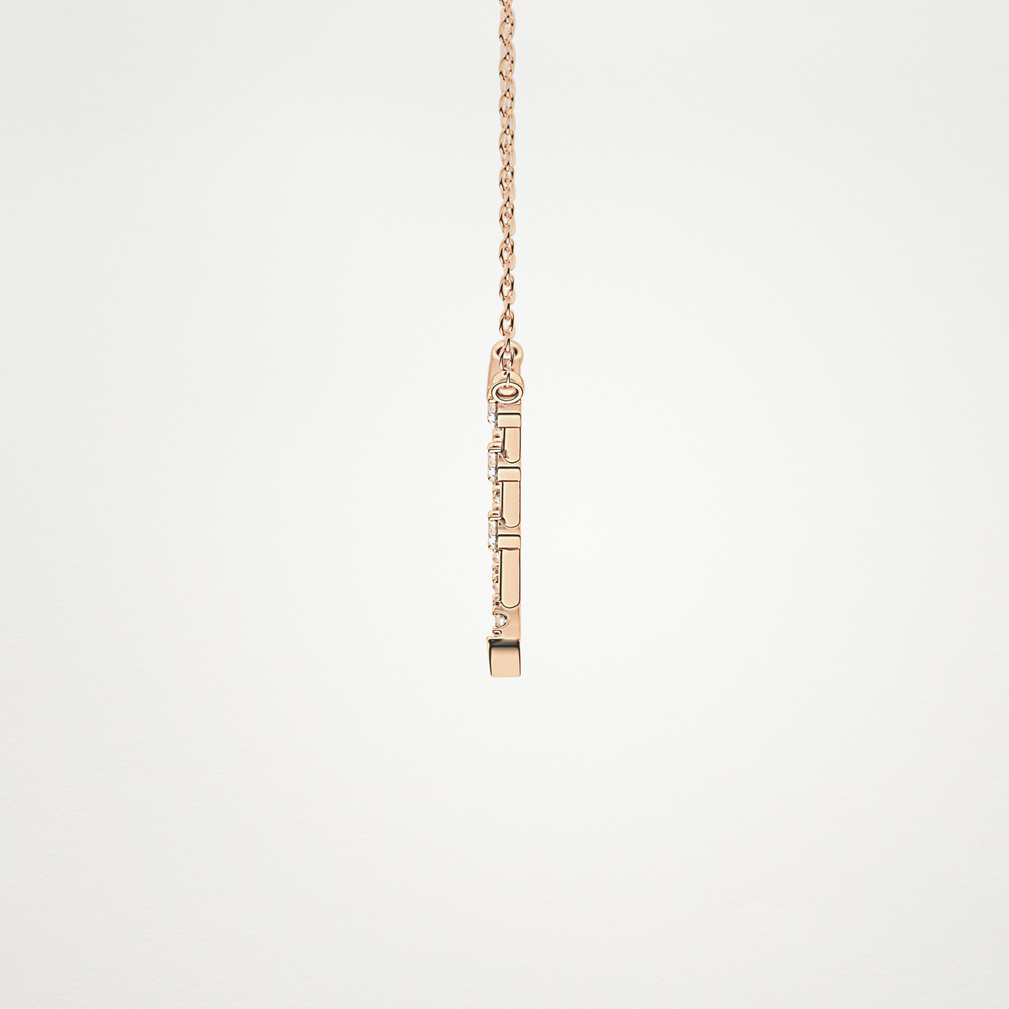 0.128 CT Moissanite V Bar Necklace in 14K or 18K Solid Gold – DEF Color, VVS Clarity 19