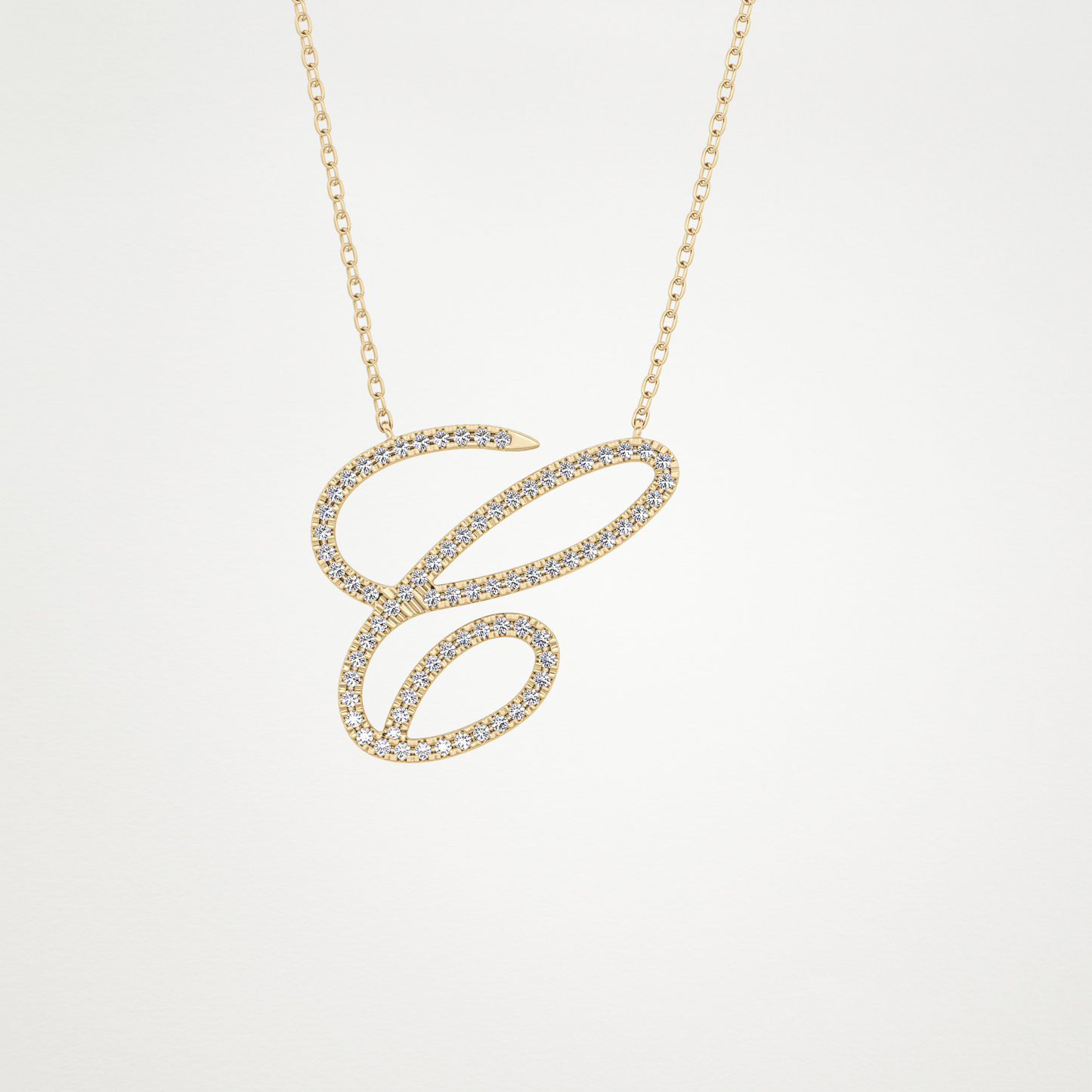 0.144 CT Moissanite C Shaped Necklace in 14K or 18K Solid Gold – DEF Color, VVS Clarity