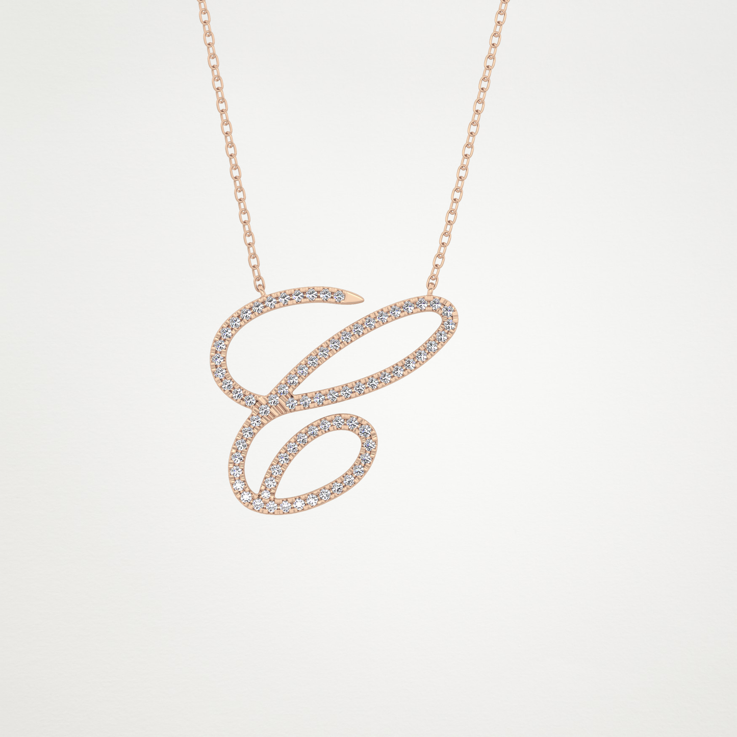 0.144 CT Moissanite C Shaped Necklace in 14K or 18K Solid Gold – DEF Color, VVS Clarity