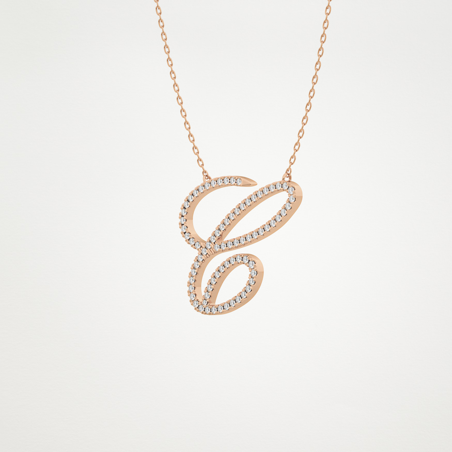 0.144 CT Moissanite C Shaped Necklace in 14K or 18K Solid Gold – DEF Color, VVS Clarity