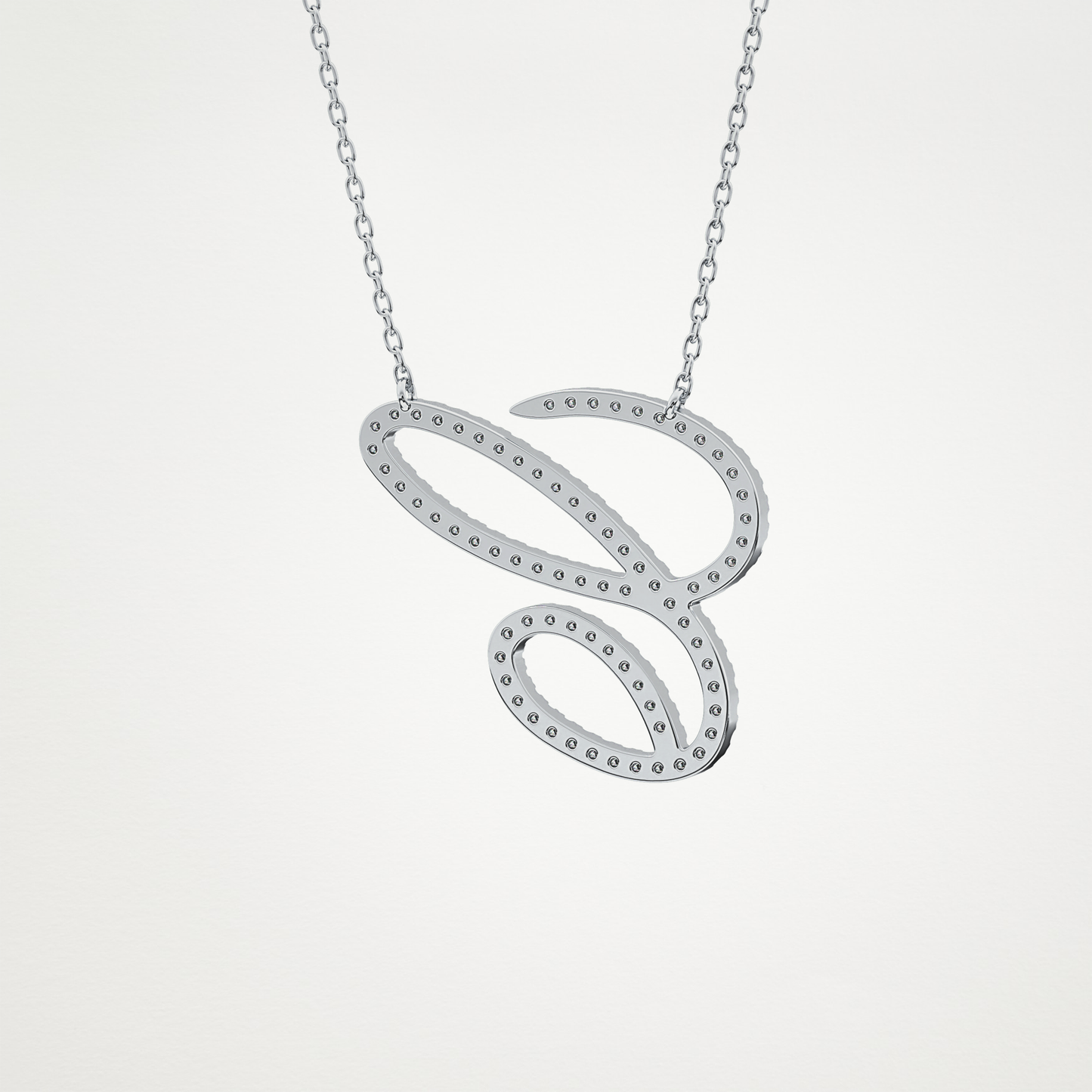 0.144 CT Moissanite C Shaped Necklace in 14K or 18K Solid Gold – DEF Color, VVS Clarity