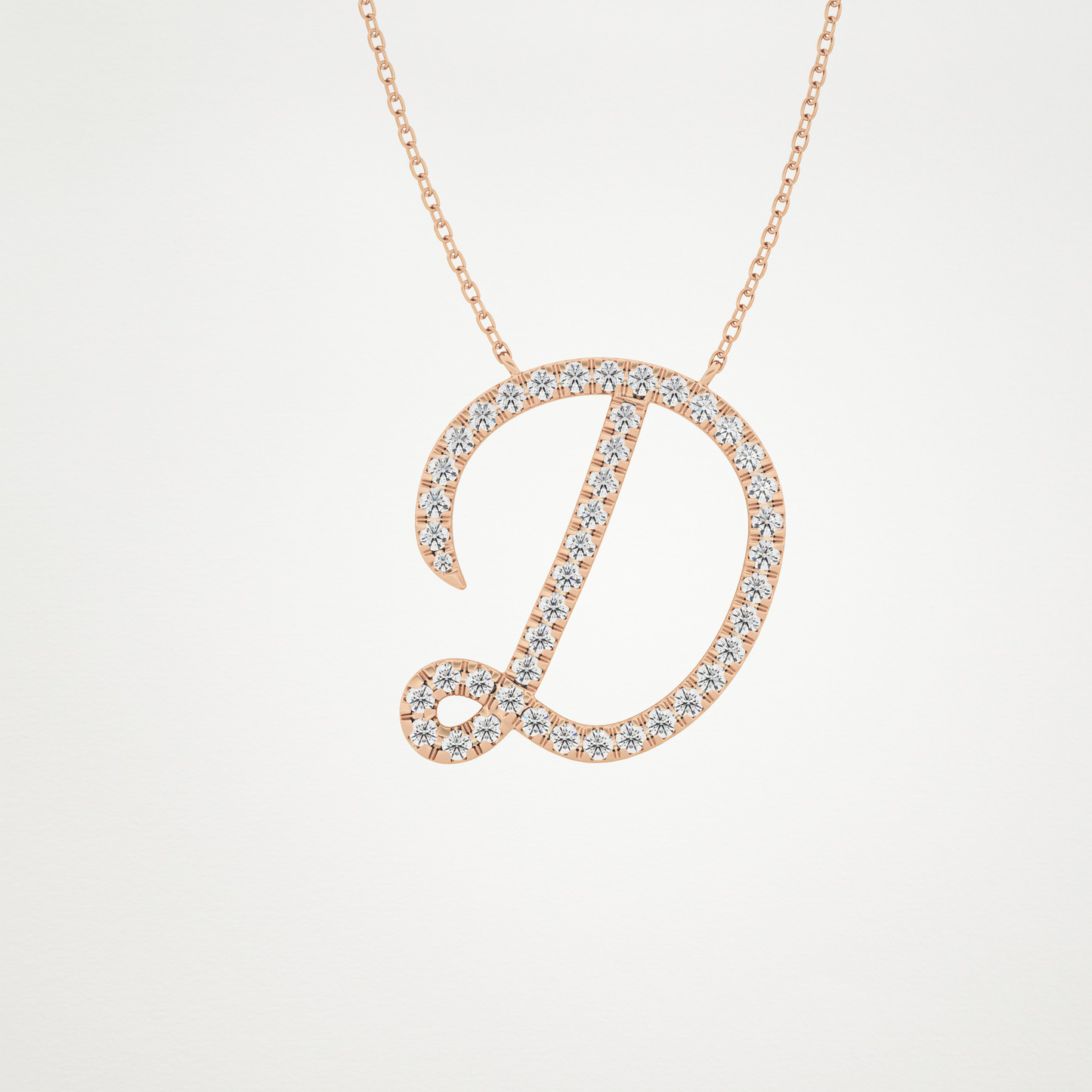 0.435 CT Moissanite D Shaped Necklace in 14K or 18K Solid Gold – DEF Color, VVS Clarity