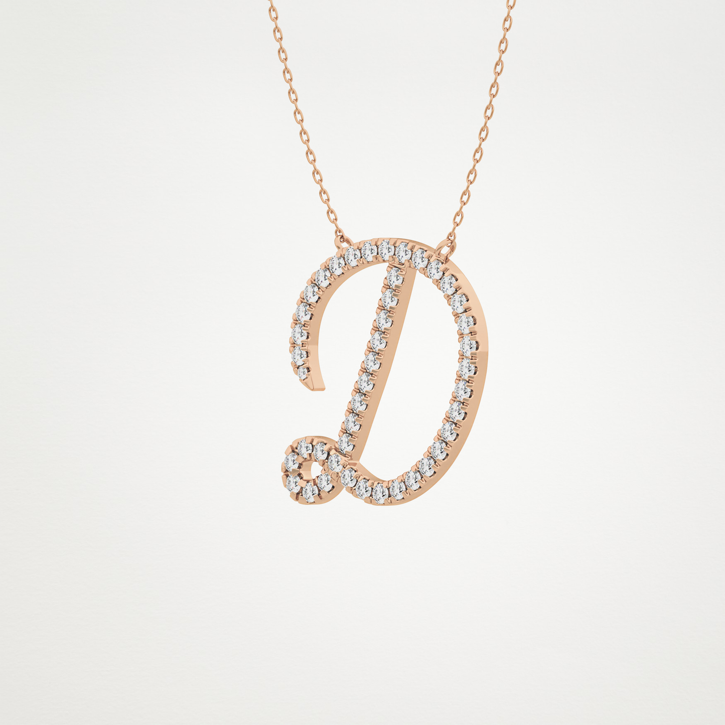 0.435 CT Moissanite D Shaped Necklace in 14K or 18K Solid Gold – DEF Color, VVS Clarity