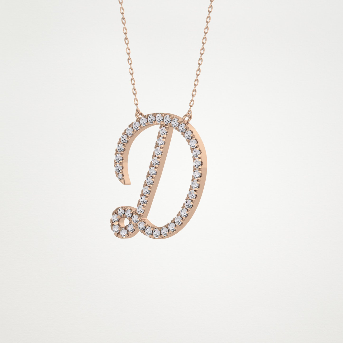 0.435 CT Moissanite D Shaped Necklace in 14K or 18K Solid Gold – DEF Color, VVS Clarity