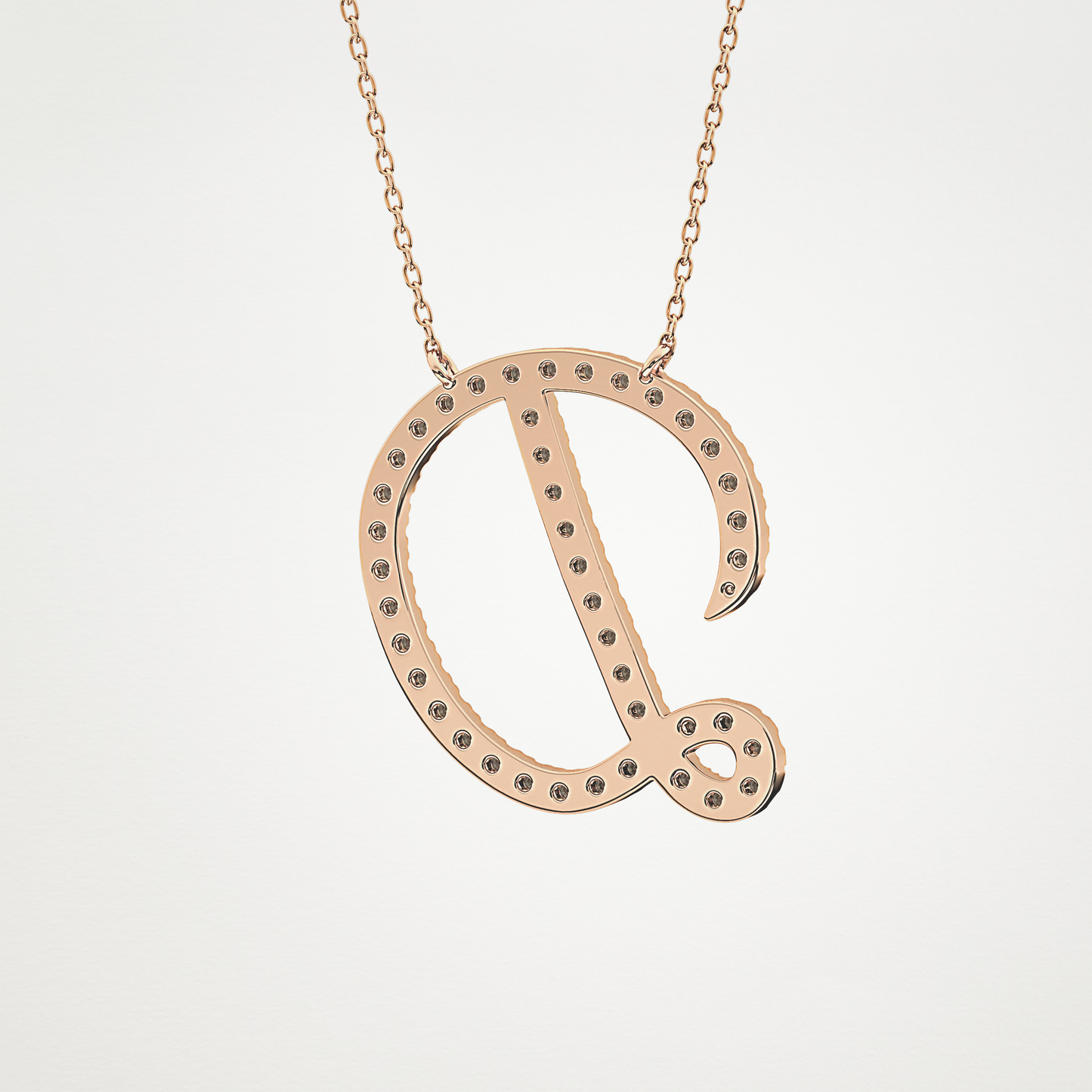 0.435 CT Moissanite D Shaped Necklace in 14K or 18K Solid Gold – DEF Color, VVS Clarity