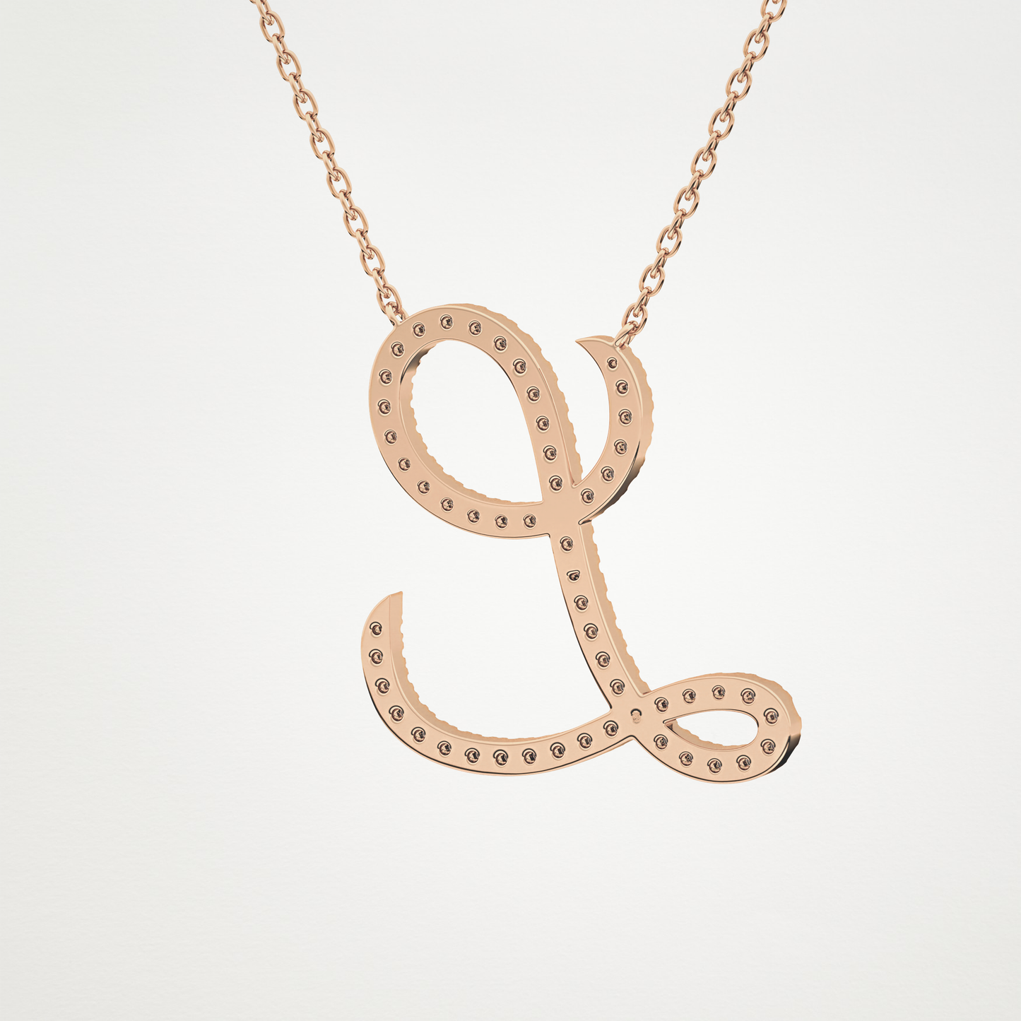 0.198 CT Moissanite L Shaped Necklace in 14K or 18K Solid Gold – DEF Color, VVS Clarity