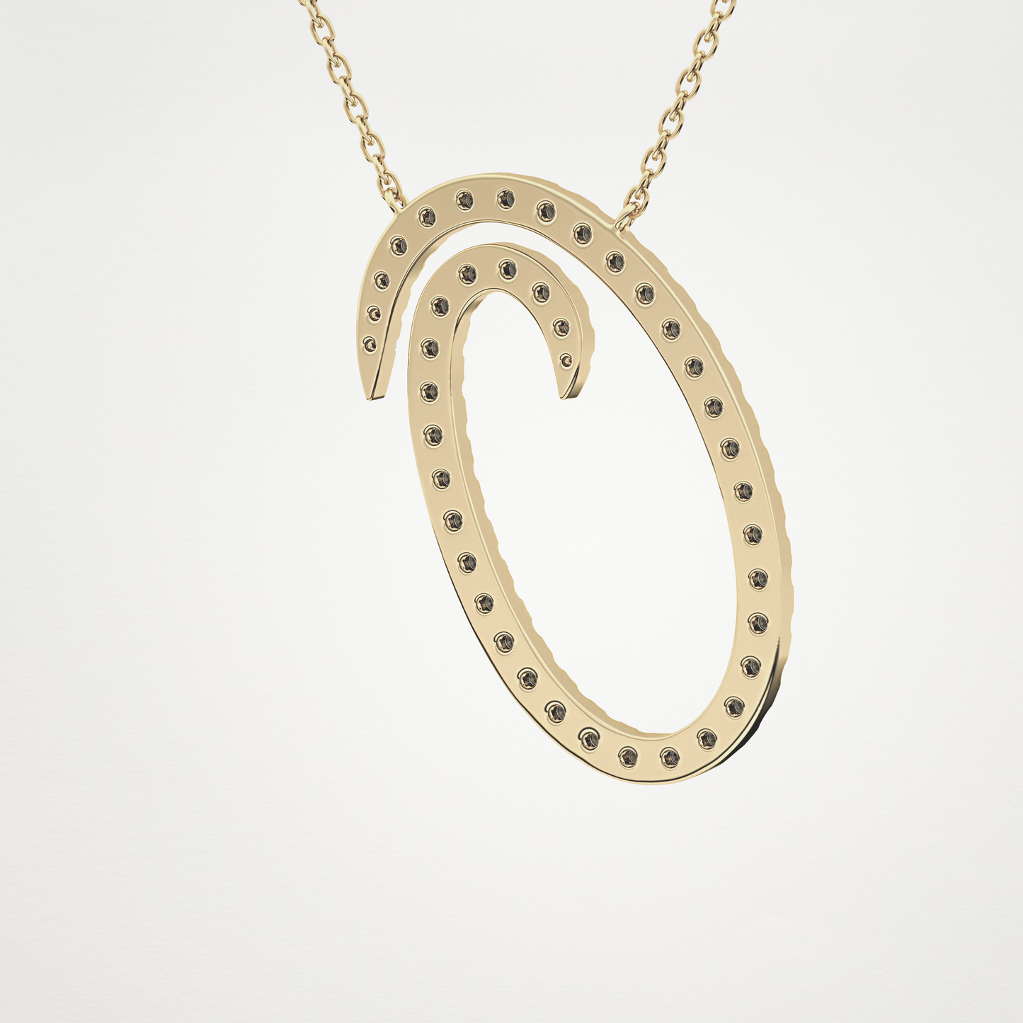 0.473 CT Moissanite O Shaped Necklace in 14K or 18K Solid Gold – DEF Color, VVS Clarity