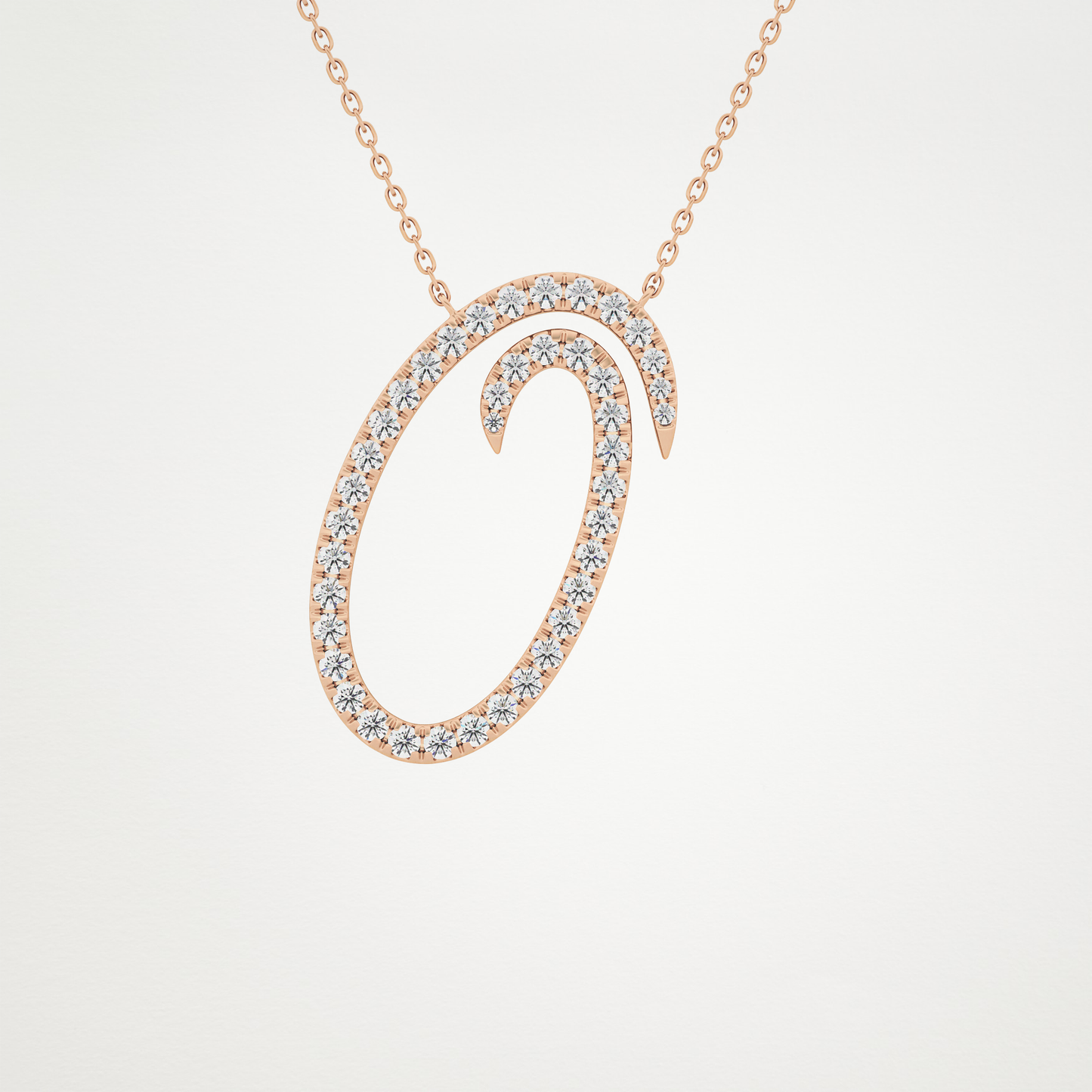 0.473 CT Moissanite O Shaped Necklace in 14K or 18K Solid Gold – DEF Color, VVS Clarity