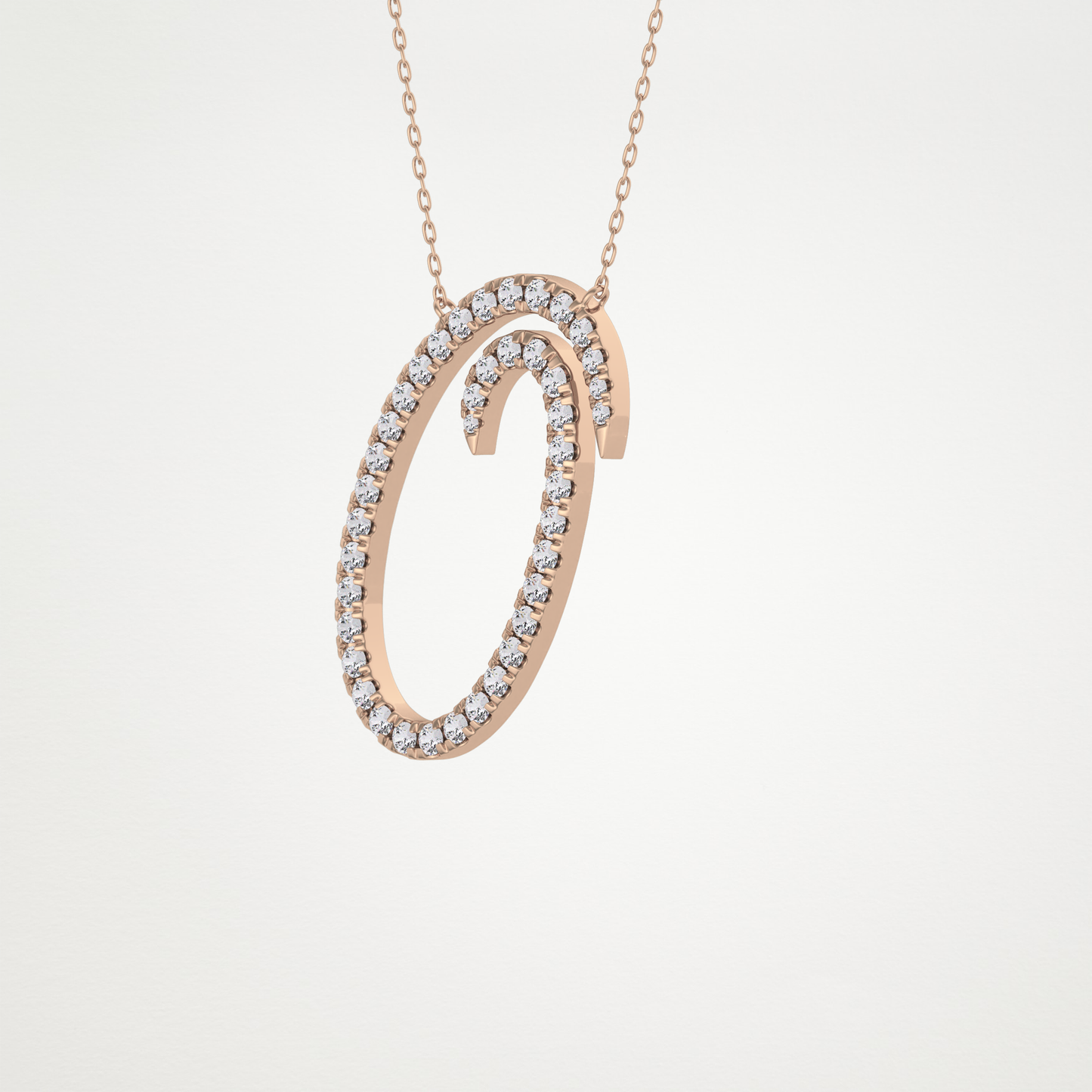 0.473 CT Moissanite O Shaped Necklace in 14K or 18K Solid Gold – DEF Color, VVS Clarity