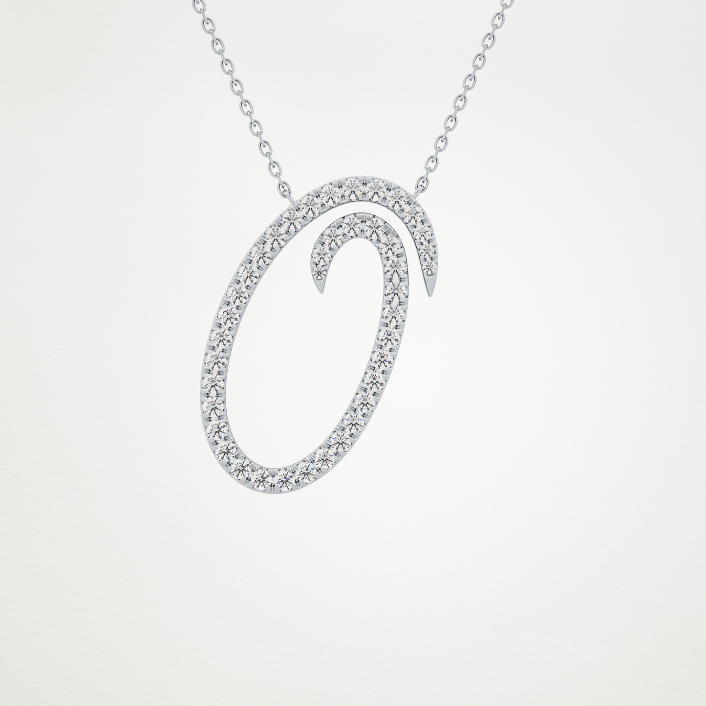 0.473 CT Moissanite O Shaped Necklace in 14K or 18K Solid Gold – DEF Color, VVS Clarity