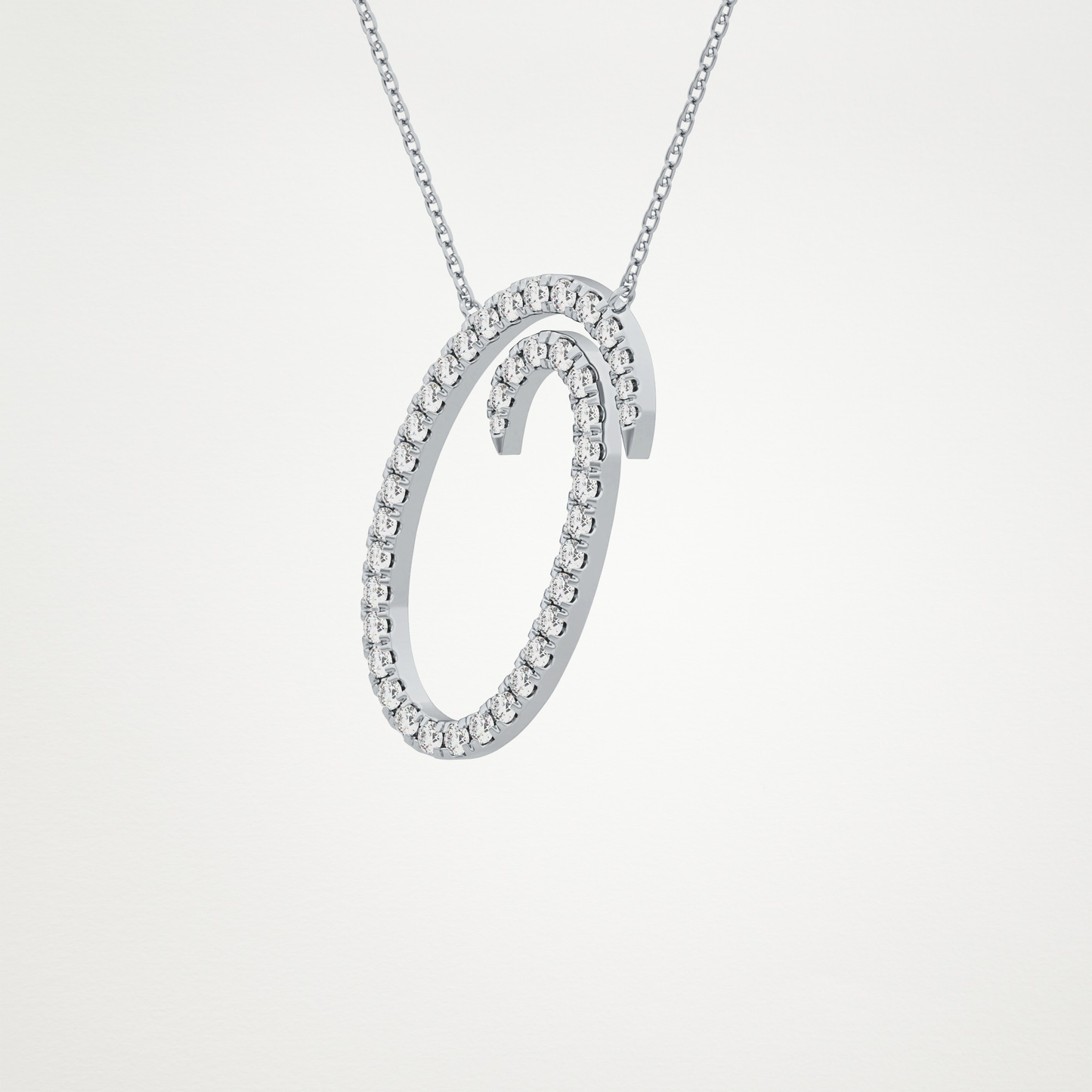 0.473 CT Moissanite O Shaped Necklace in 14K or 18K Solid Gold – DEF Color, VVS Clarity
