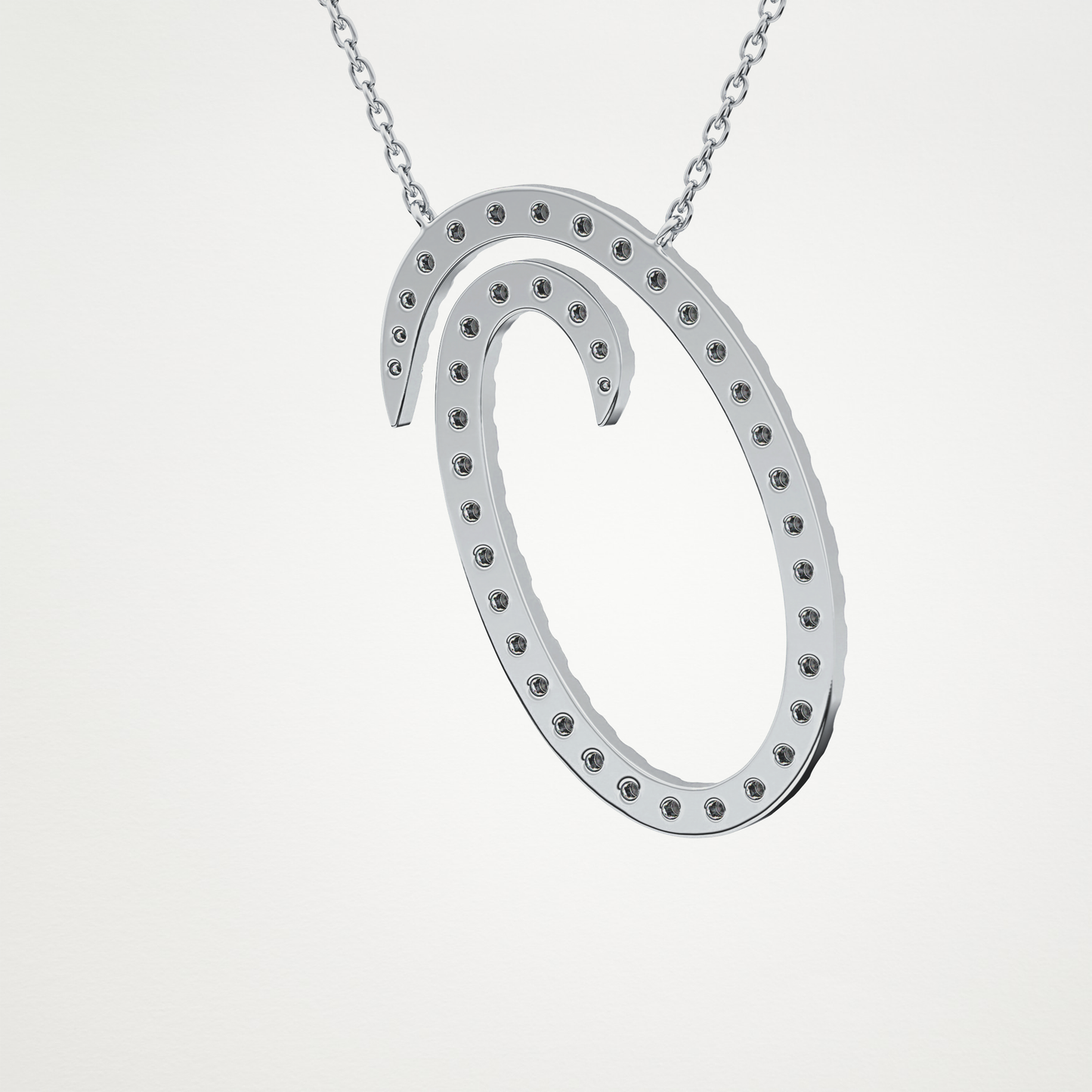 0.473 CT Moissanite O Shaped Necklace in 14K or 18K Solid Gold – DEF Color, VVS Clarity