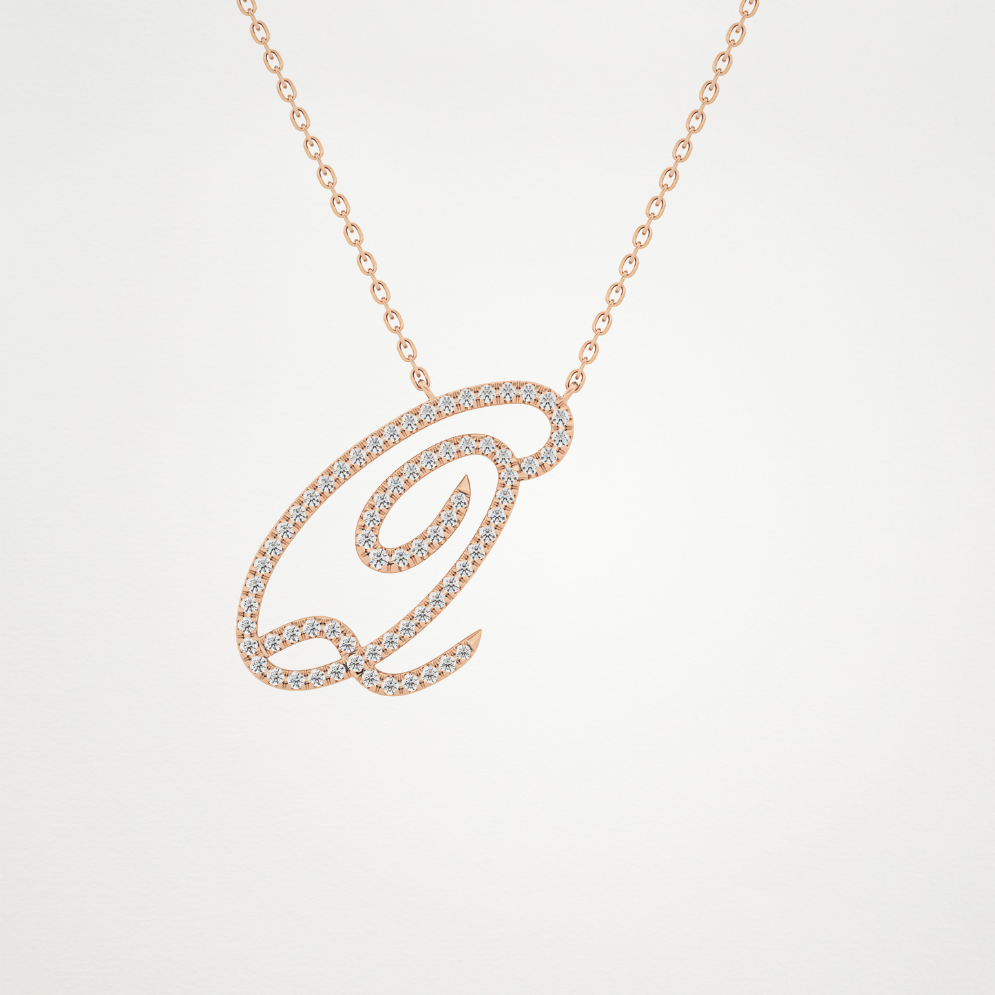 0.187 CT Moissanite Q Shaped Necklace in 14K or 18K Solid Gold – DEF Color, VVS Clarity