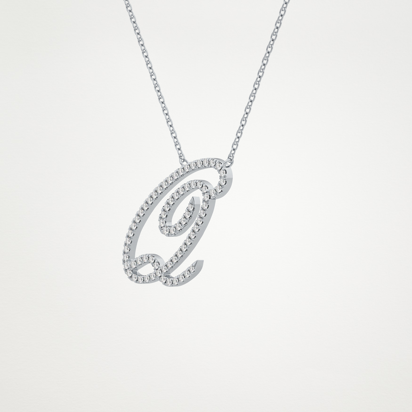 0.187 CT Moissanite Q Shaped Necklace in 14K or 18K Solid Gold – DEF Color, VVS Clarity