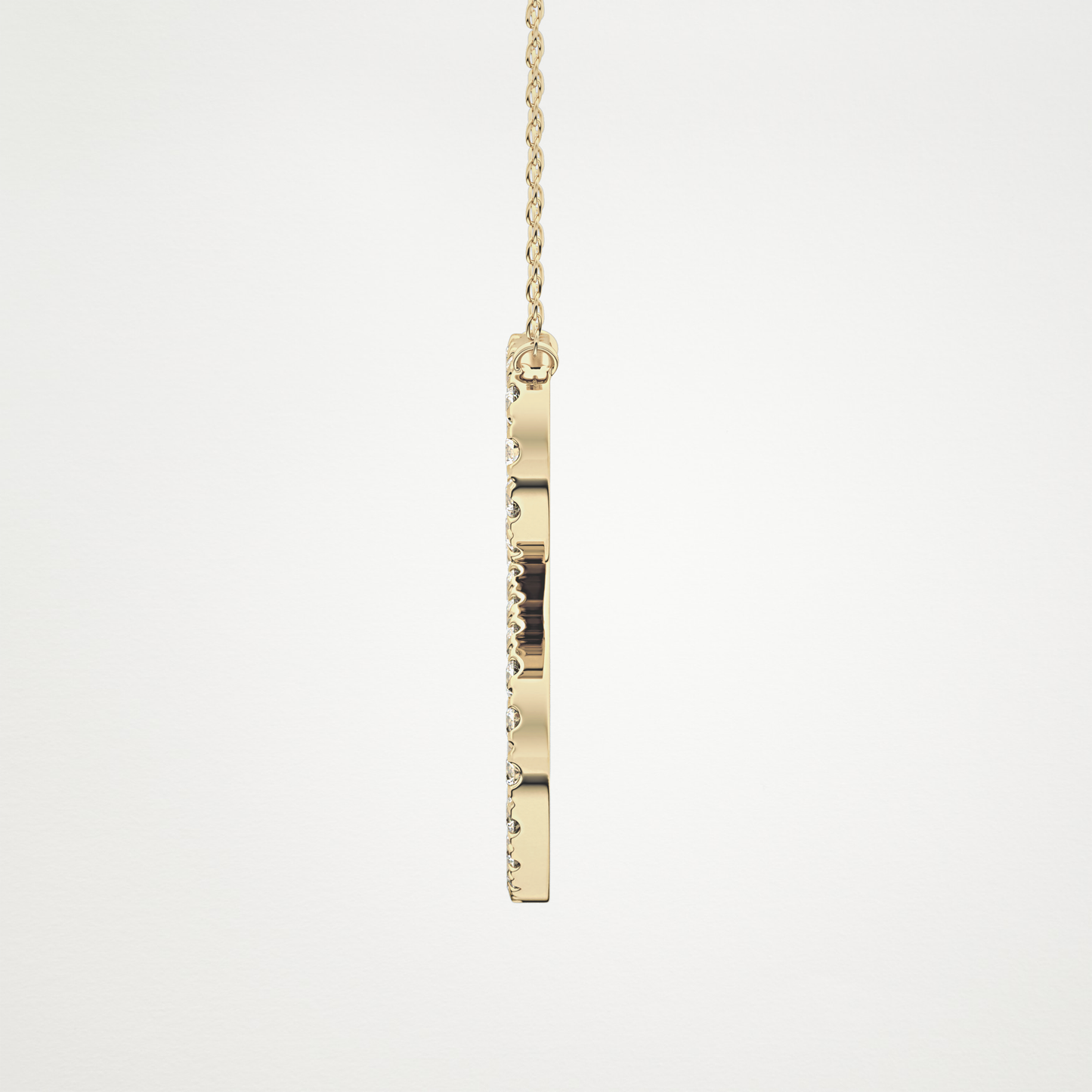 0.585 CT Moissanite S Shaped Necklace in 14K or 18K Solid Gold – DEF Color, VVS Clarity